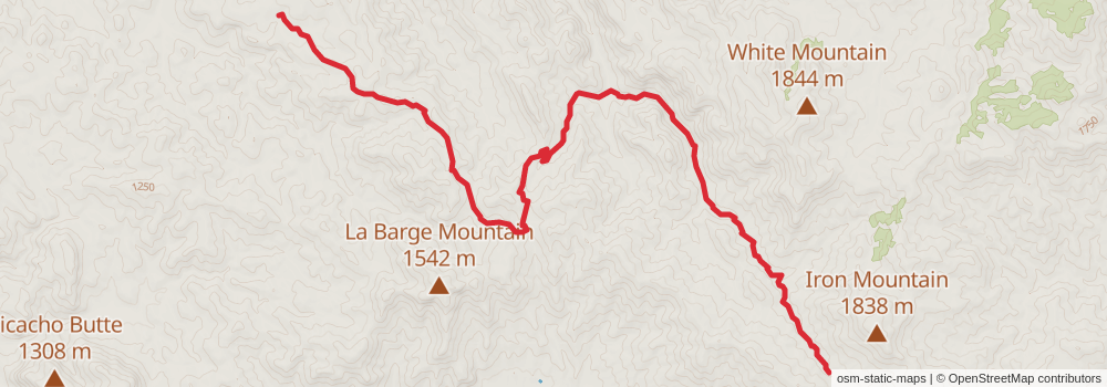 Grand Enchantment Trail stage 3 Map