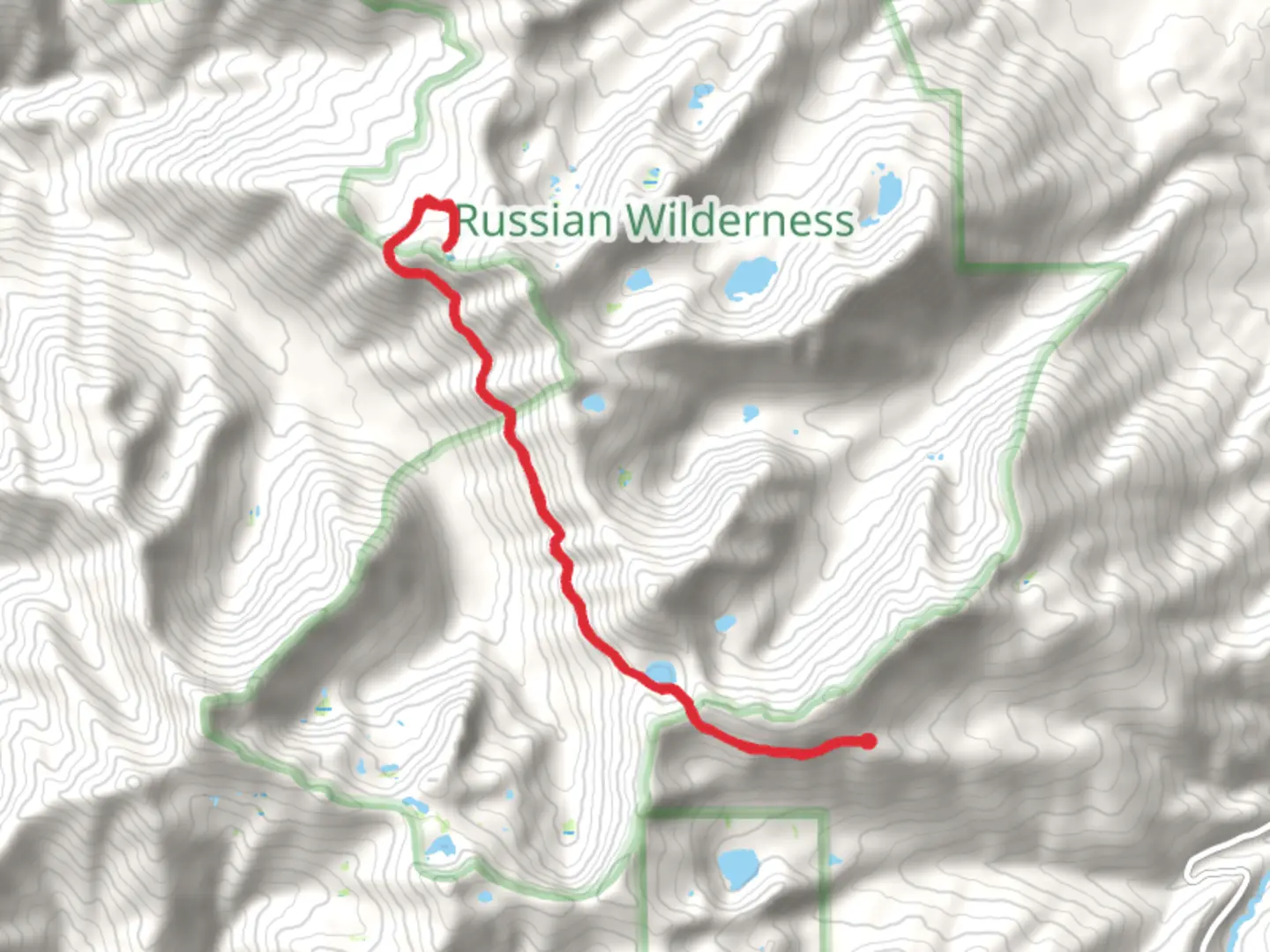 An image depicting the trail Bingham Lake and Statue Lake via PCT and its surrounding area.