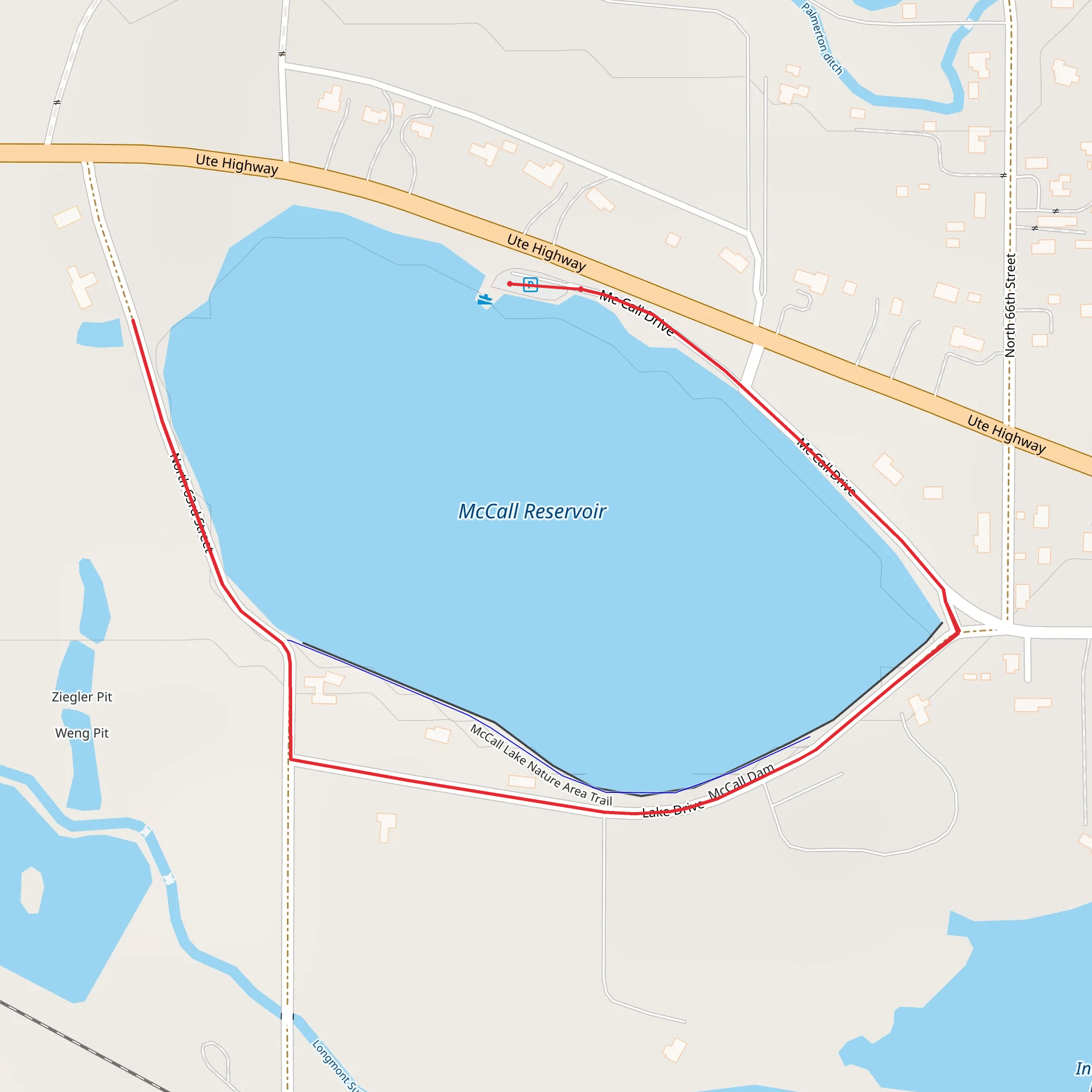 McCall Reservoir Walk mobile static map