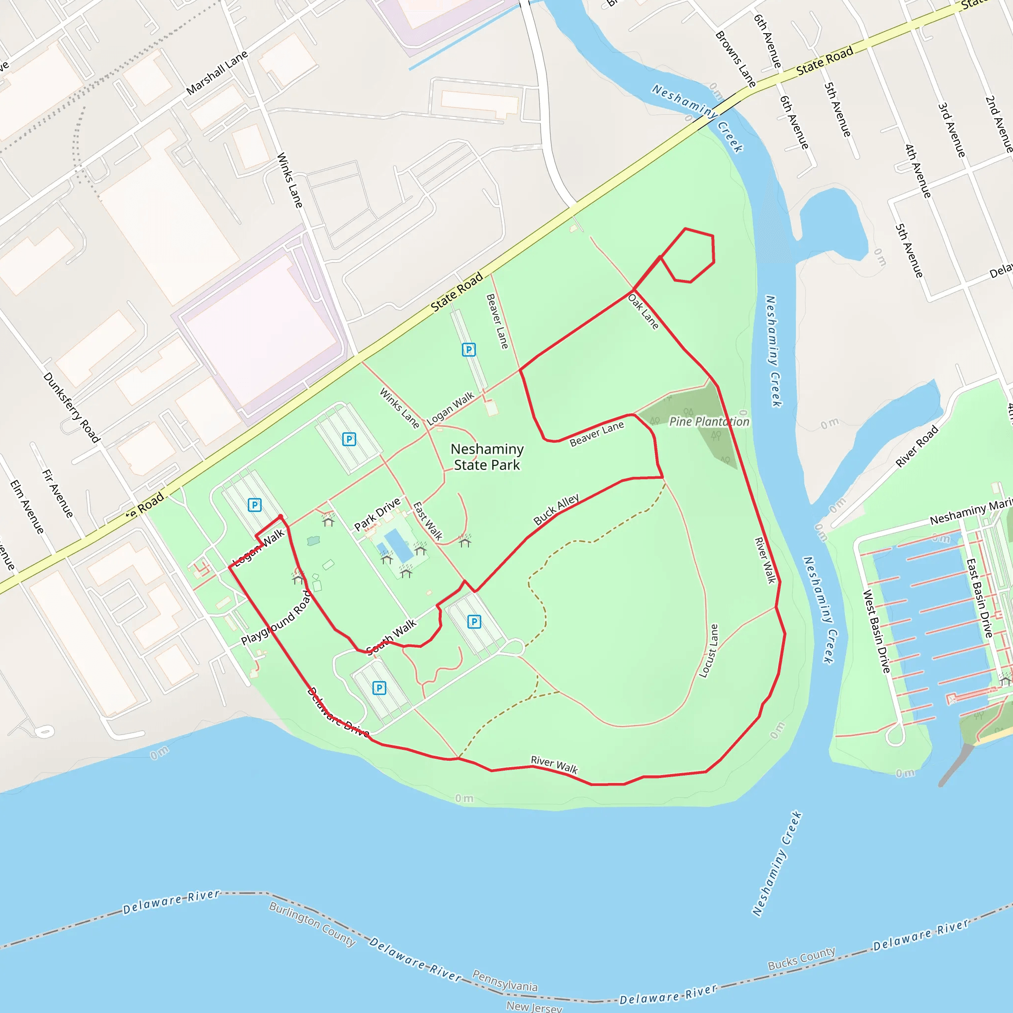 Neshaminy Creek - Neshaminy State Park mobile static map
