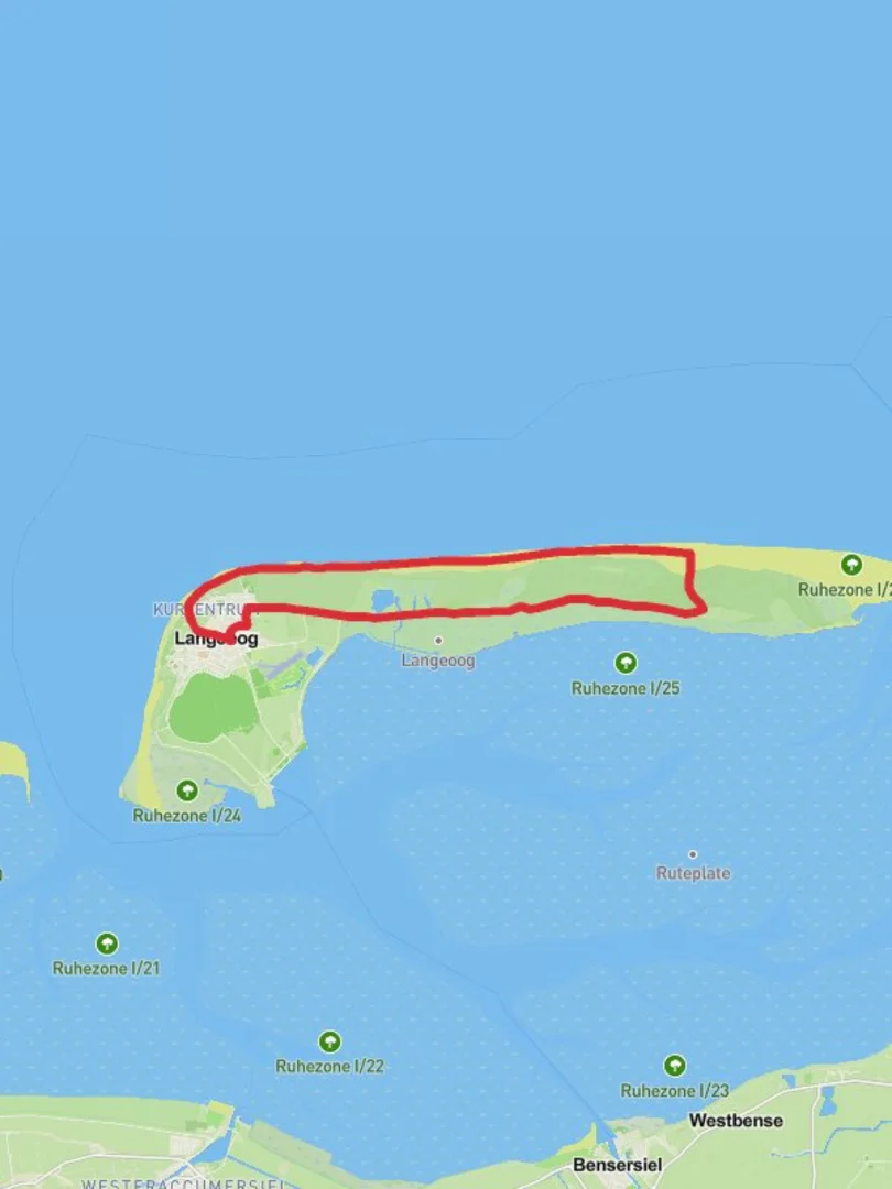 An image depicting the trail Langeoog Circular Walk and its surrounding area.