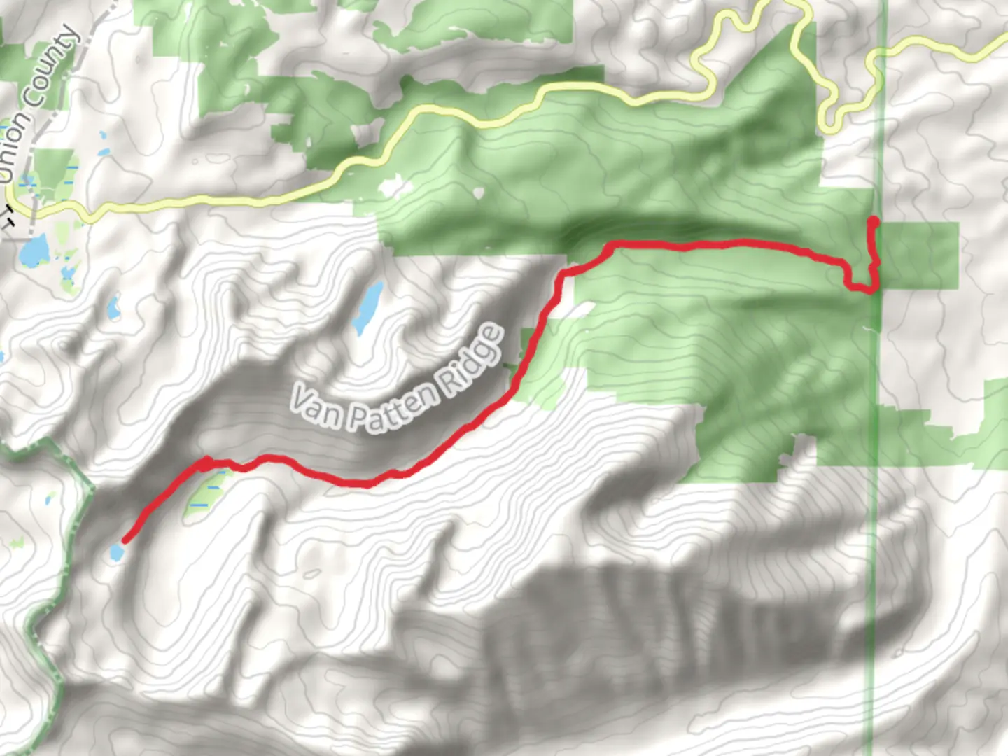 An image depicting the trail Dutch Flat Creek Trail and its surrounding area.