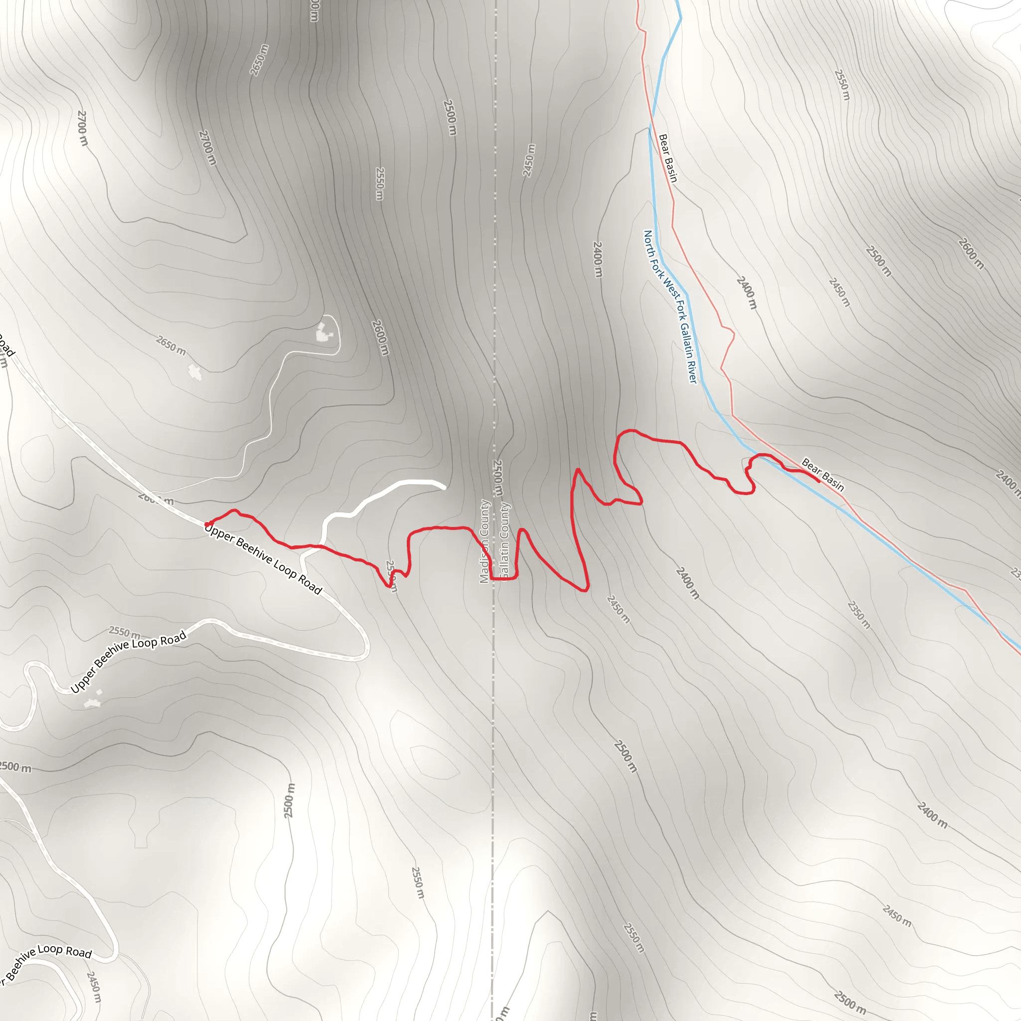 North Fork Tie Trail mobile static map