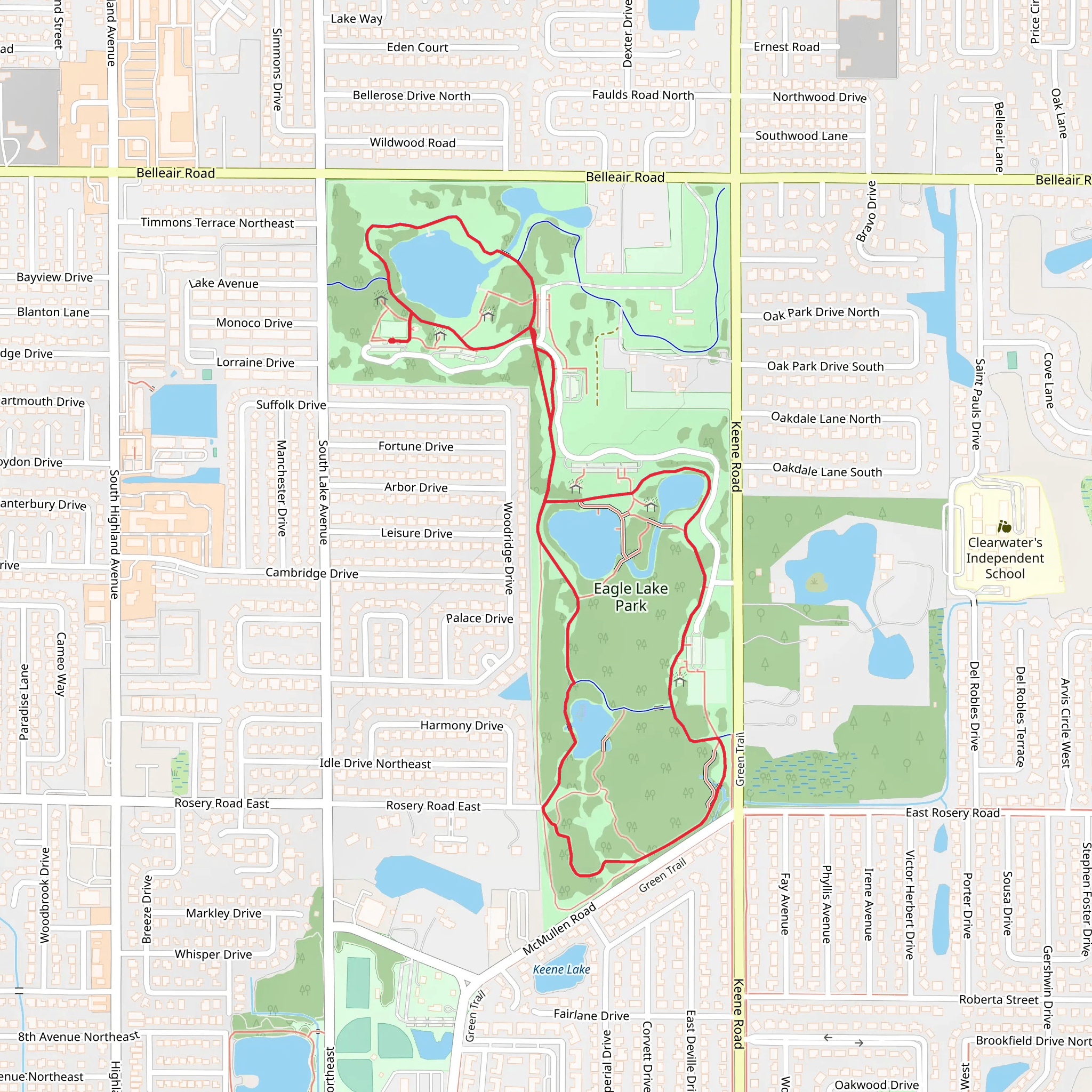 Eagle Lake Park Loop mobile static map