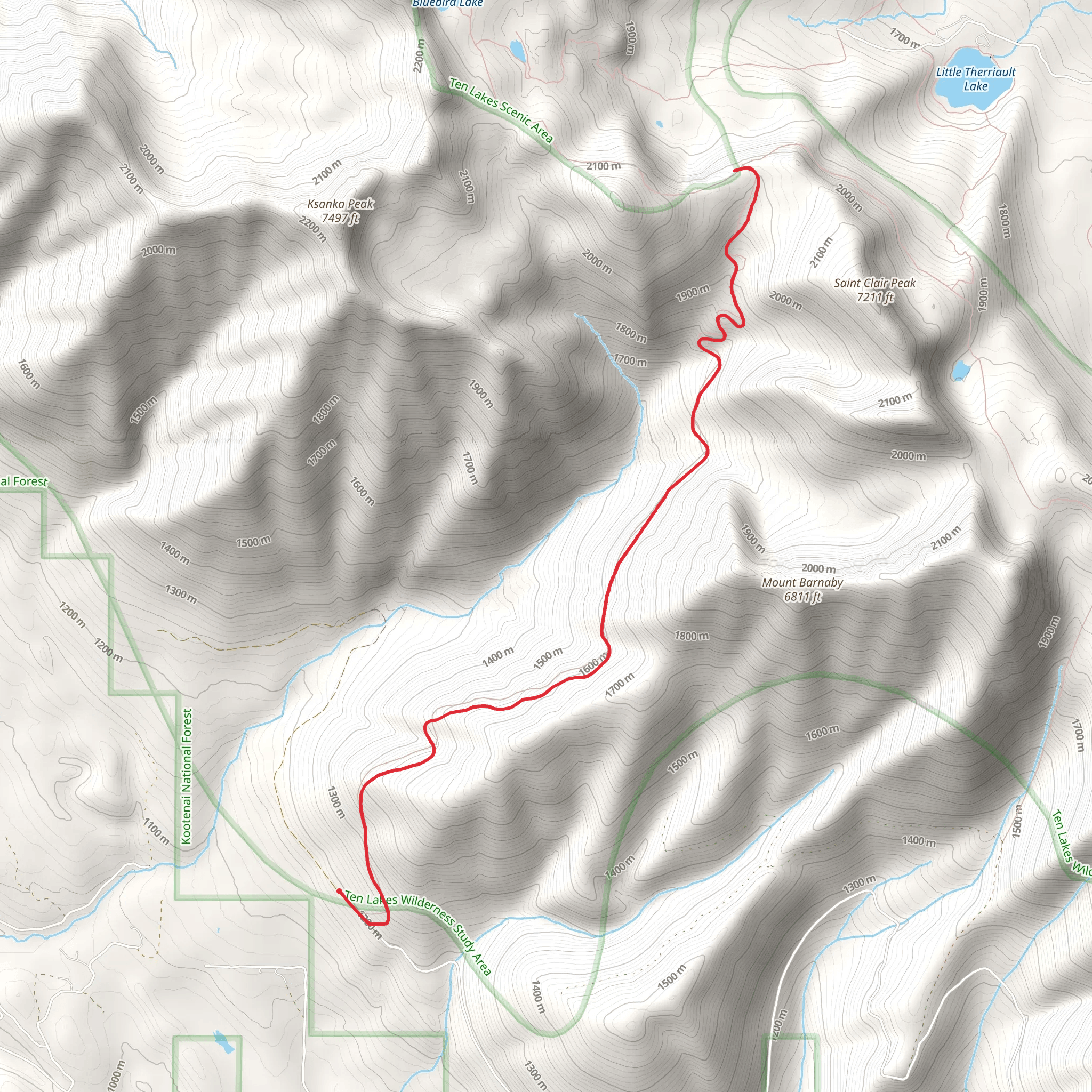 Sinclair Creek Trail mobile static map