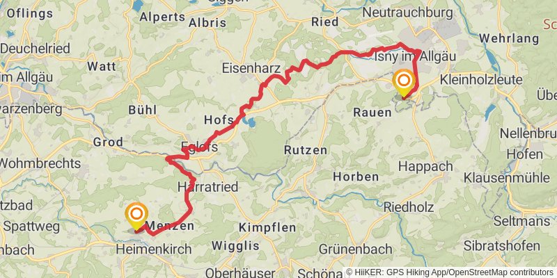 Wasserläufer - Route stage 2 Map