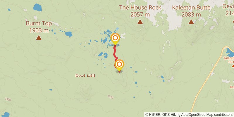 Separation Creek Loop spur 2 Map