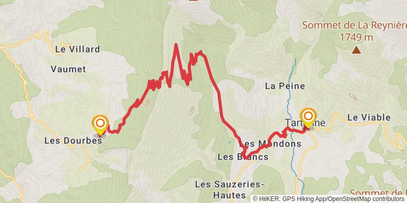 Grande Traversée des Préalpes stage 6 Map