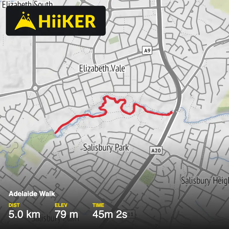 A map preview of the recording Carisbrooke Parkrun.