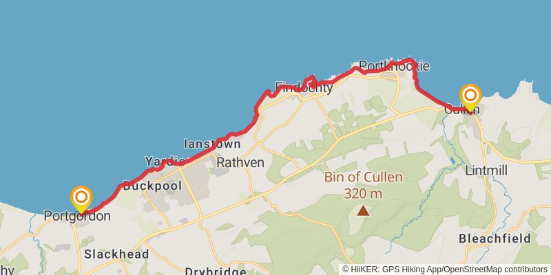 Moray Coast Trail stage 4 Map