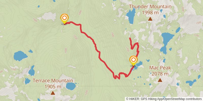 Surprise Mountain Trail via Deception Creek Trail stage 2 Map