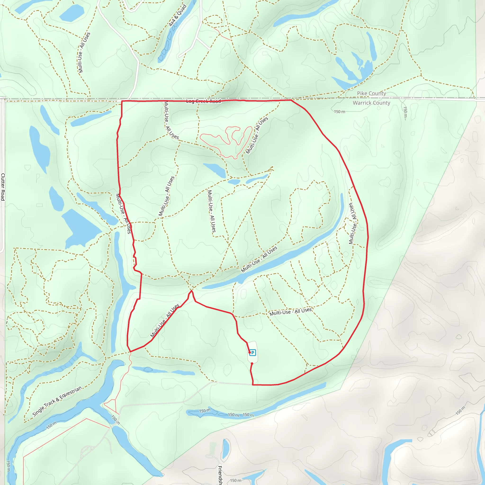 Log Creek Road Loop - South mobile static map