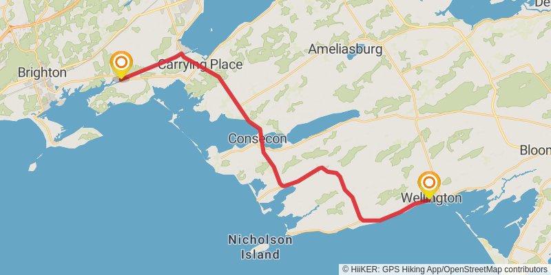 Waterfront Trail stage 16 Map