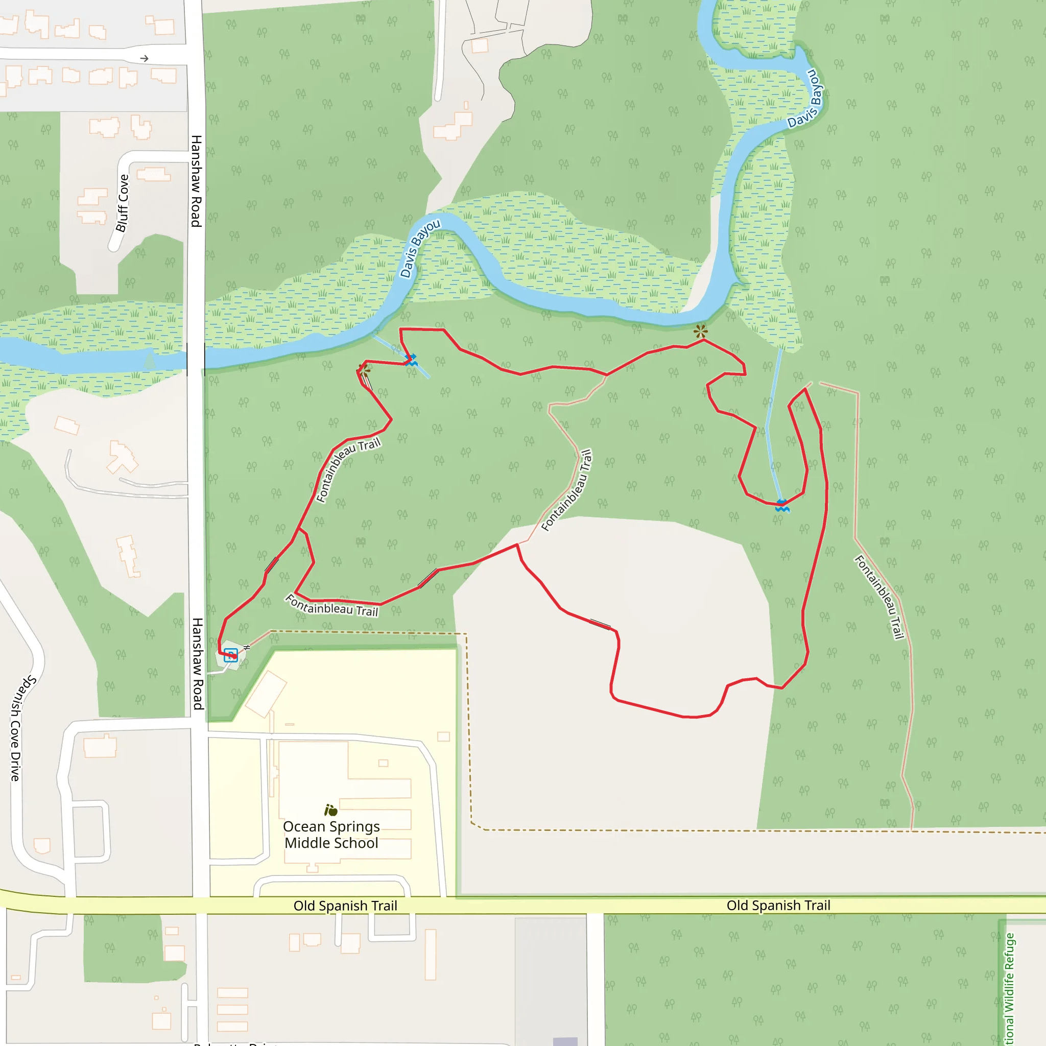 Fontainbleau Loop Trail mobile static map