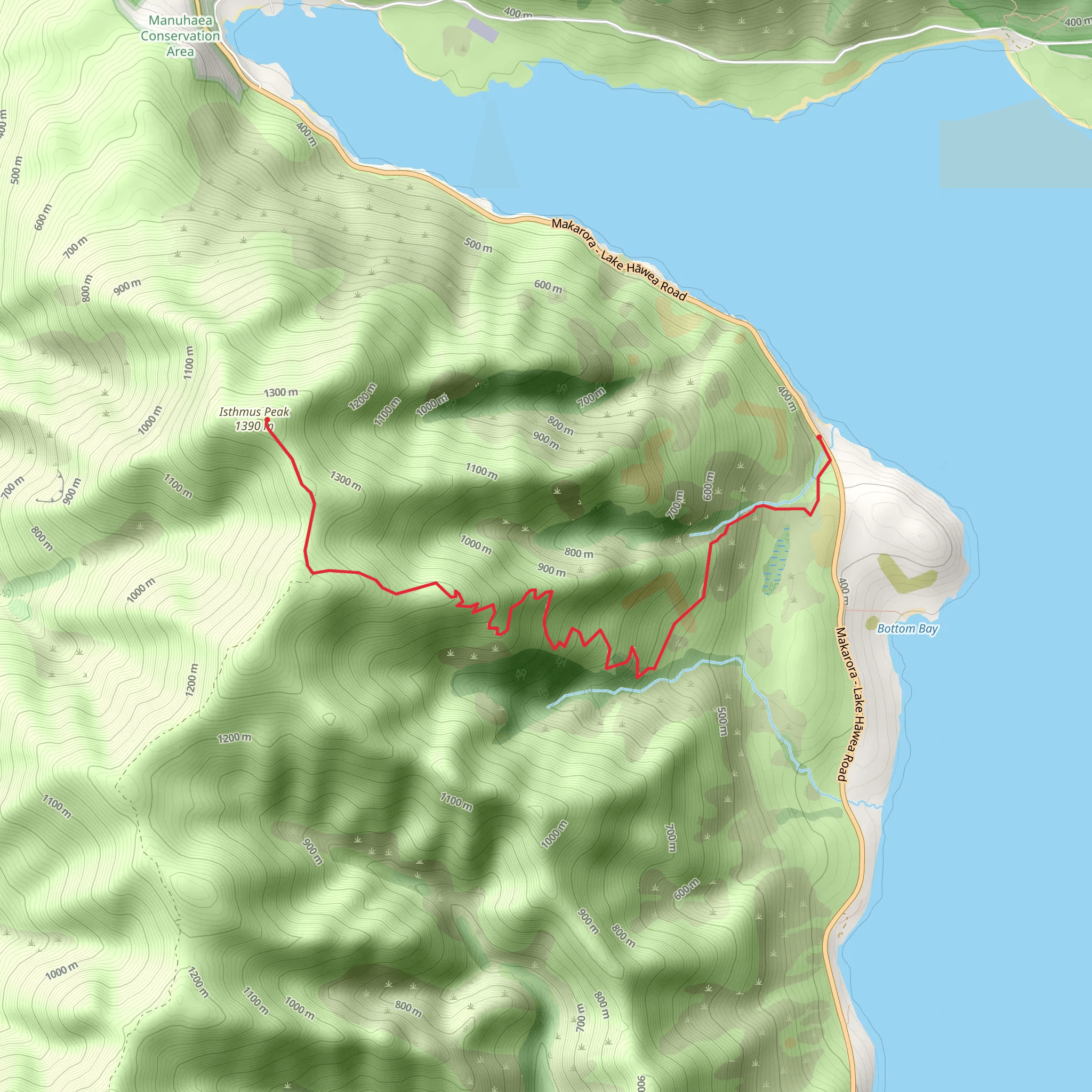 Isthmus Peak Track mobile static map