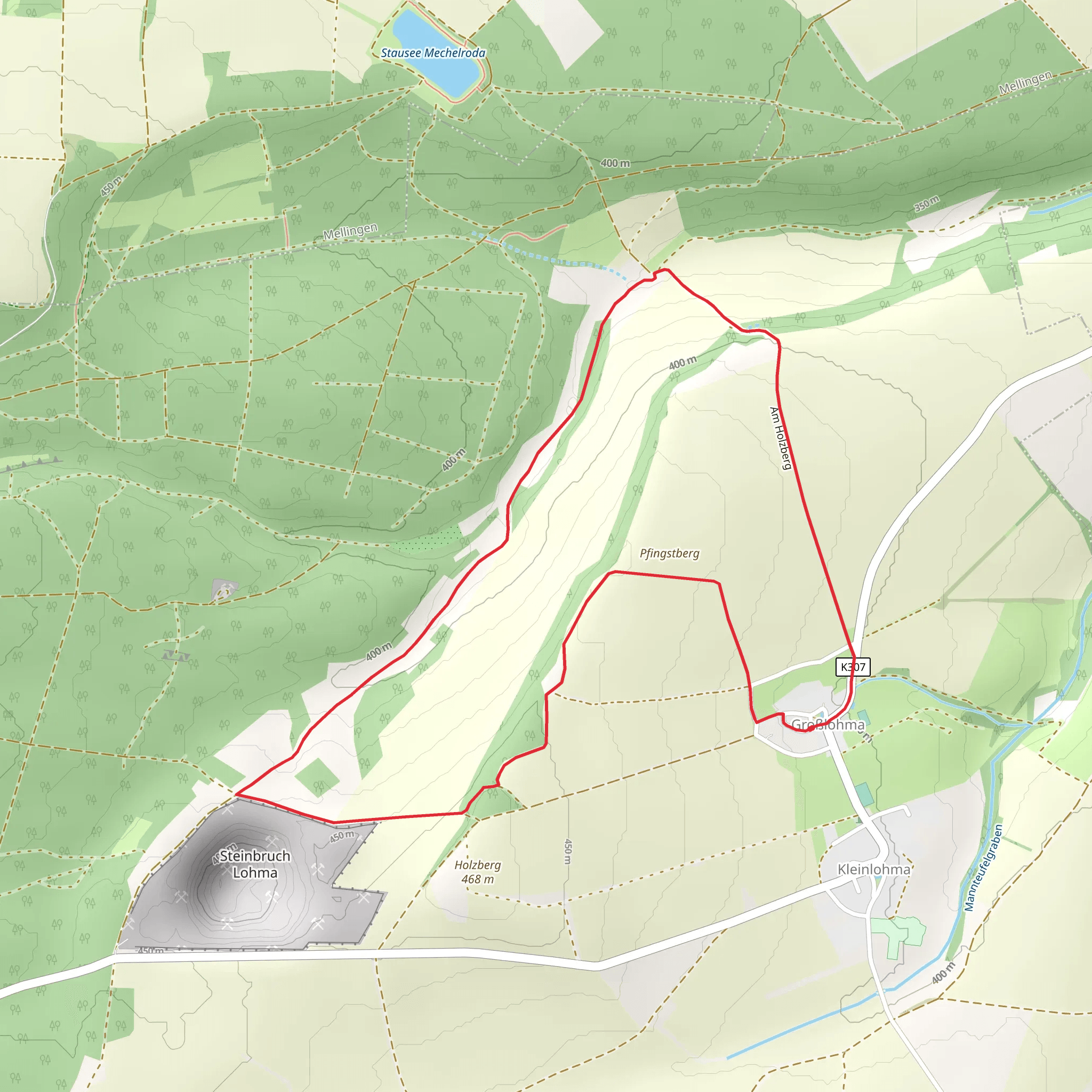 Großlohma Loop mobile static map