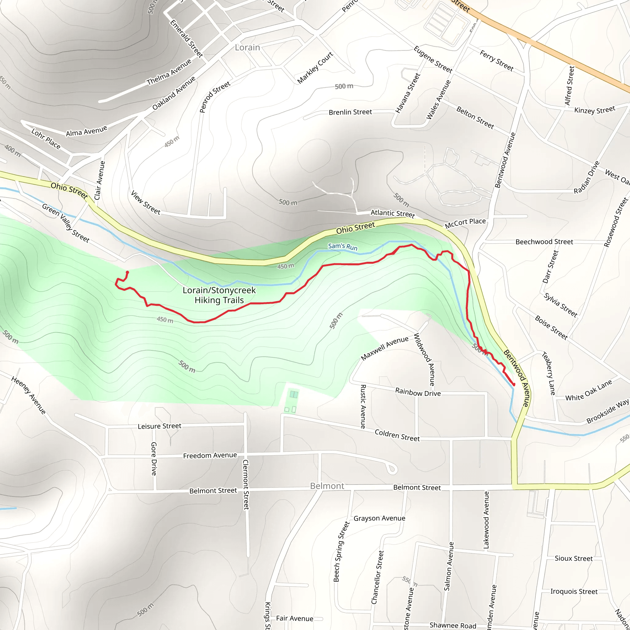 Sam's Run in Lorain Park mobile static map