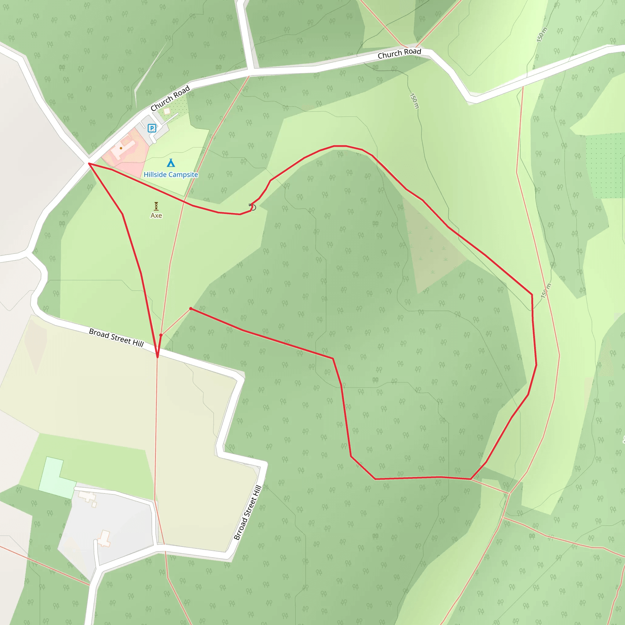 Hucking Estate Blue Route Loop mobile static map