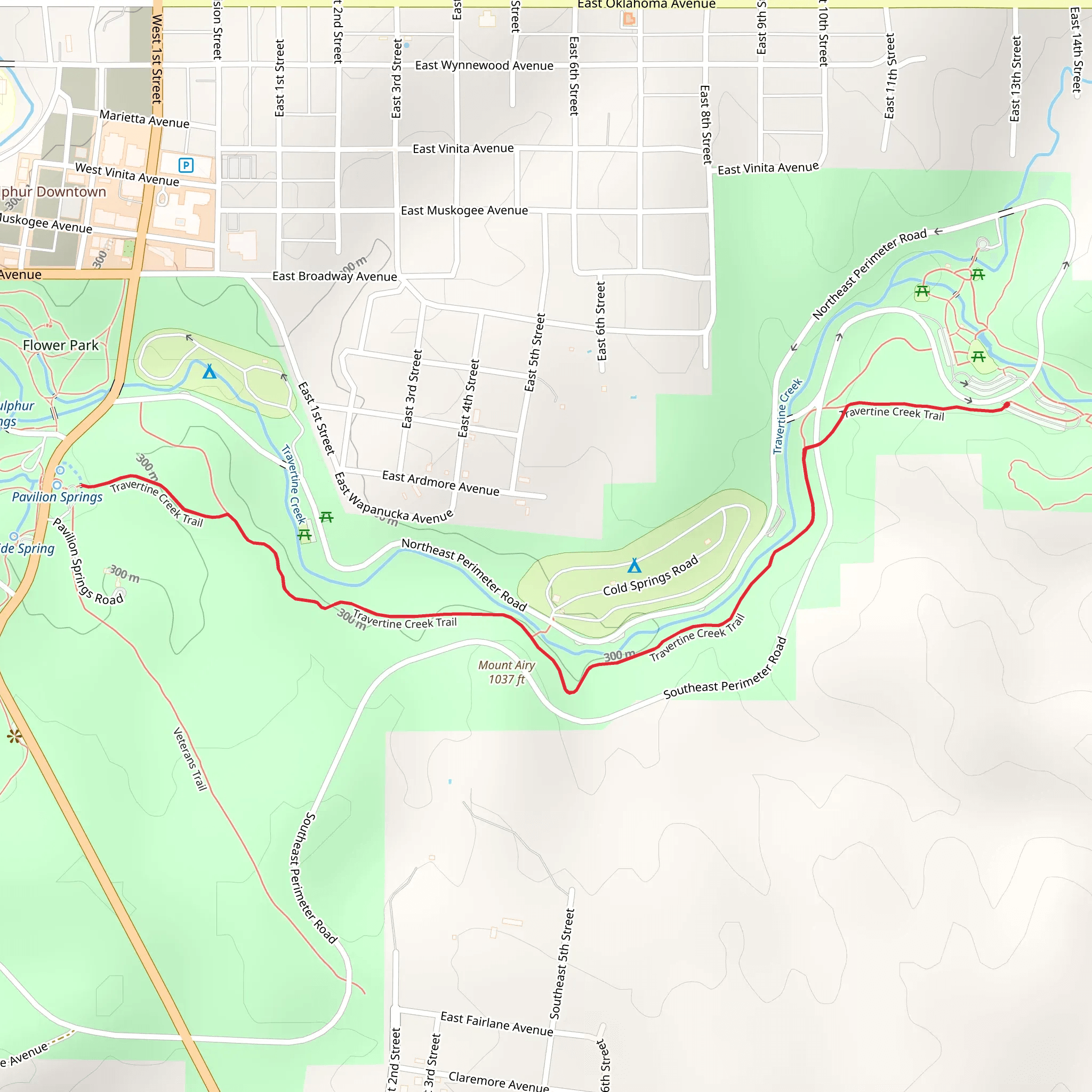 Travertine Creek Trail mobile static map