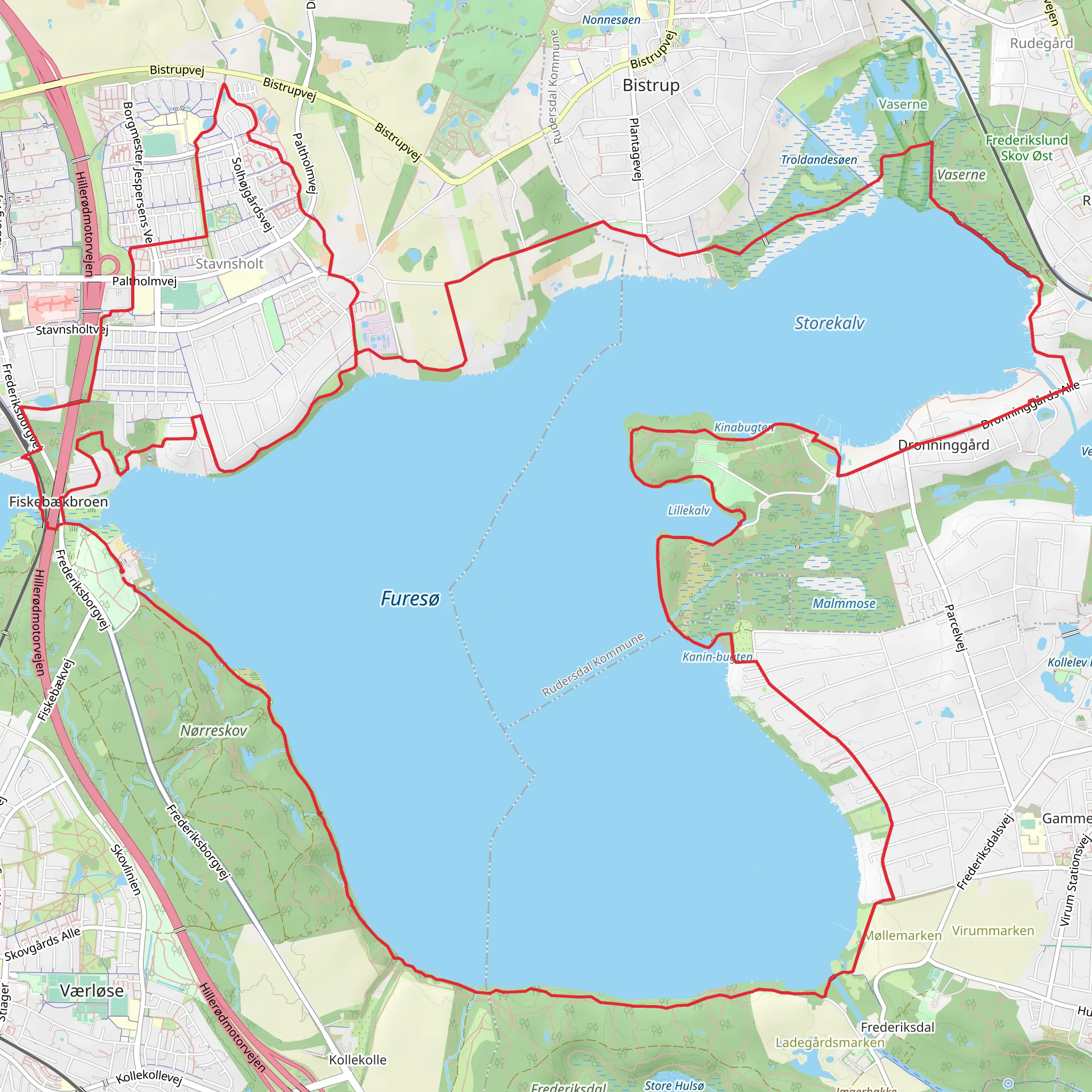 Furesø Loop mobile static map