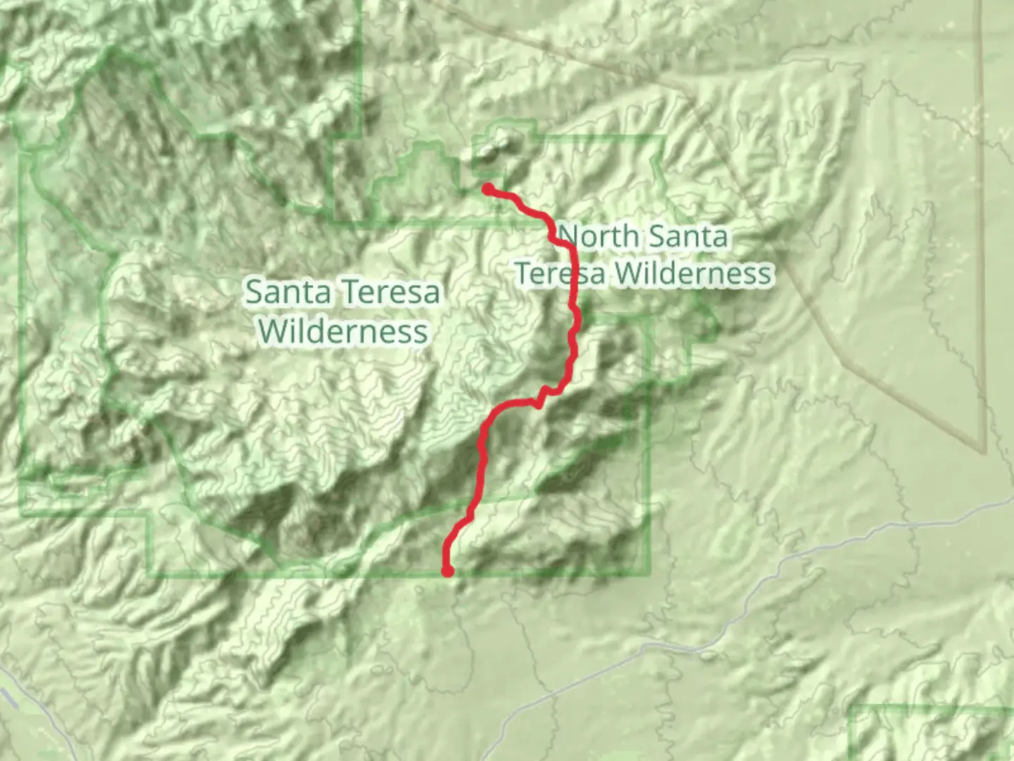 An image depicting the trail Cottonwood Mountain Trail and its surrounding area.