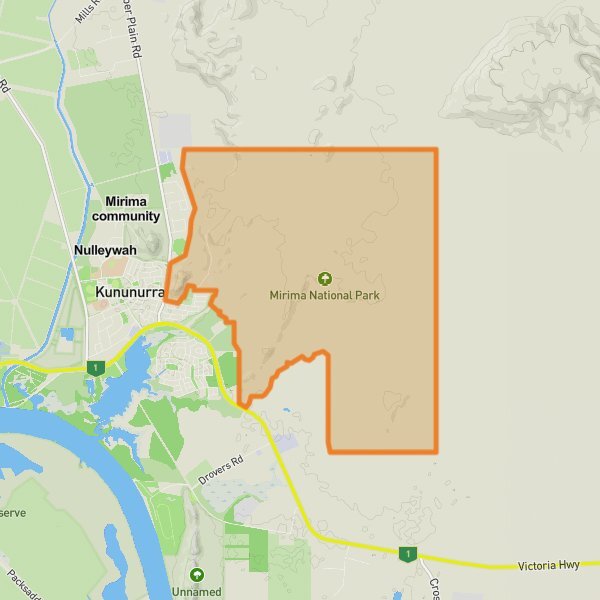 Mirima National Park mobile static map