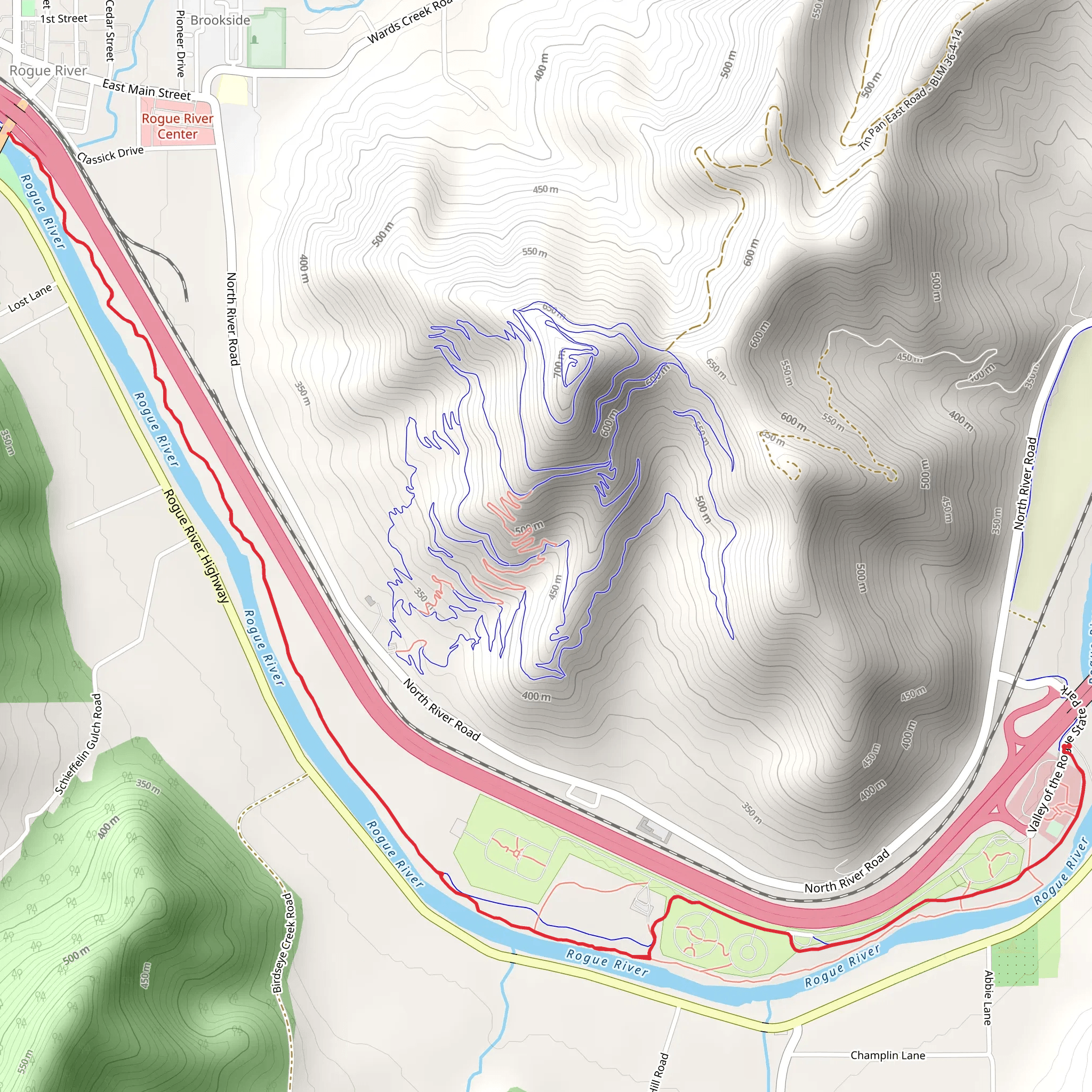 Rogue River Greenway Trail mobile static map