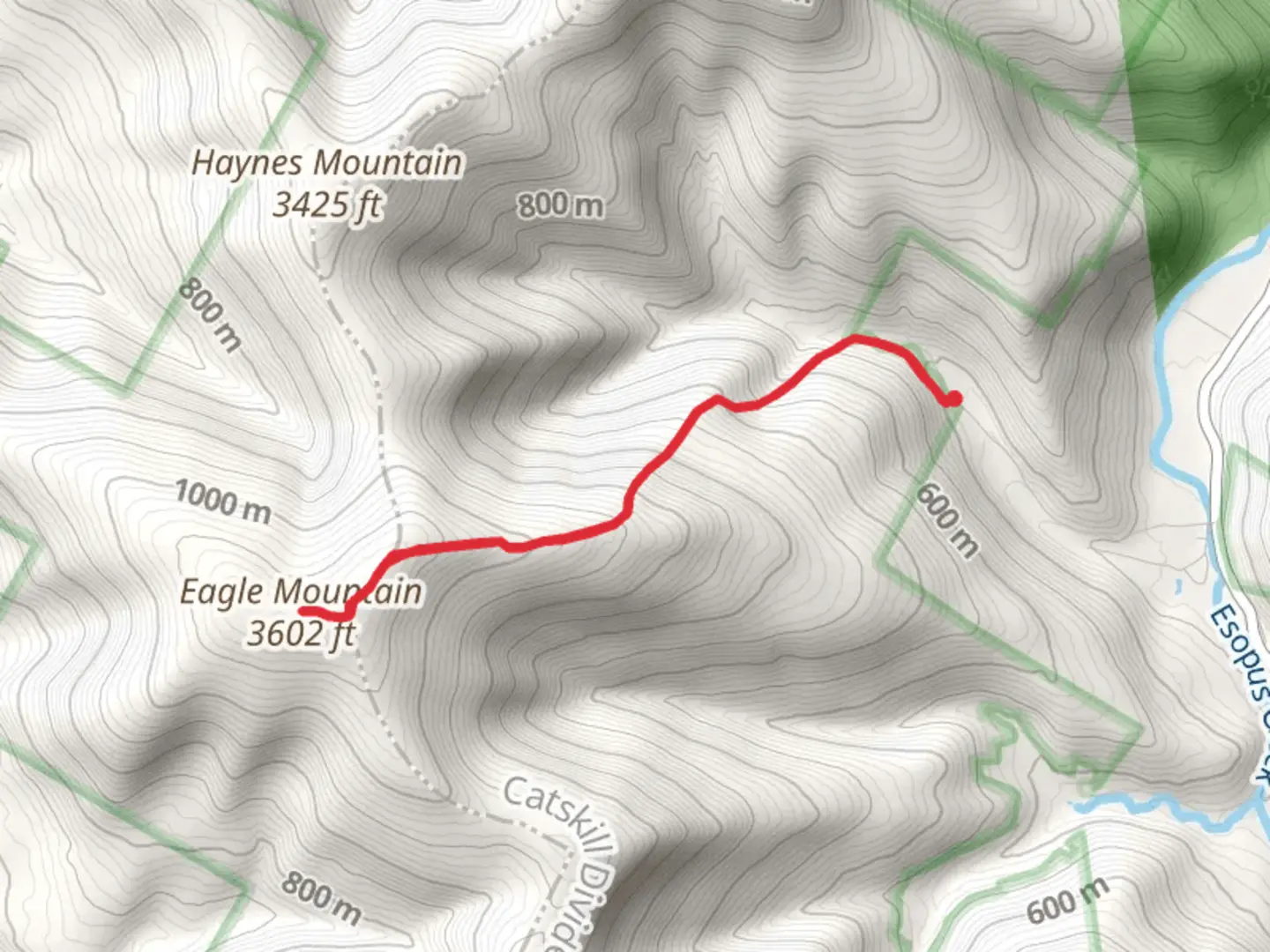 An image depicting the trail Eagle Mountain Trail and its surrounding area.