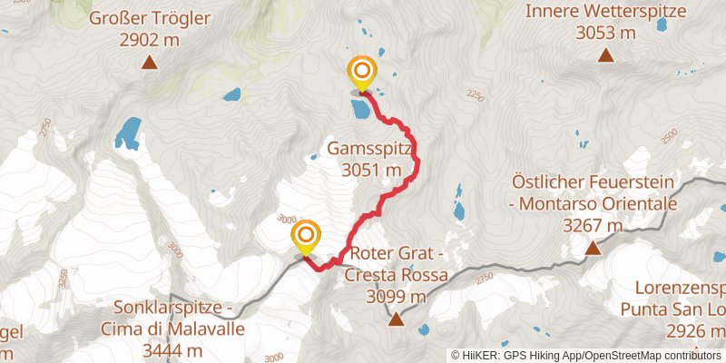Stubai High Trail spur 4 Map