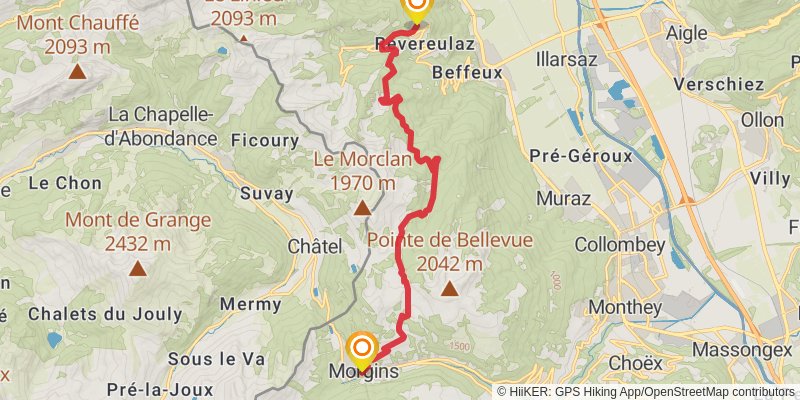 Alpenpässe-Weg stage 31 Map