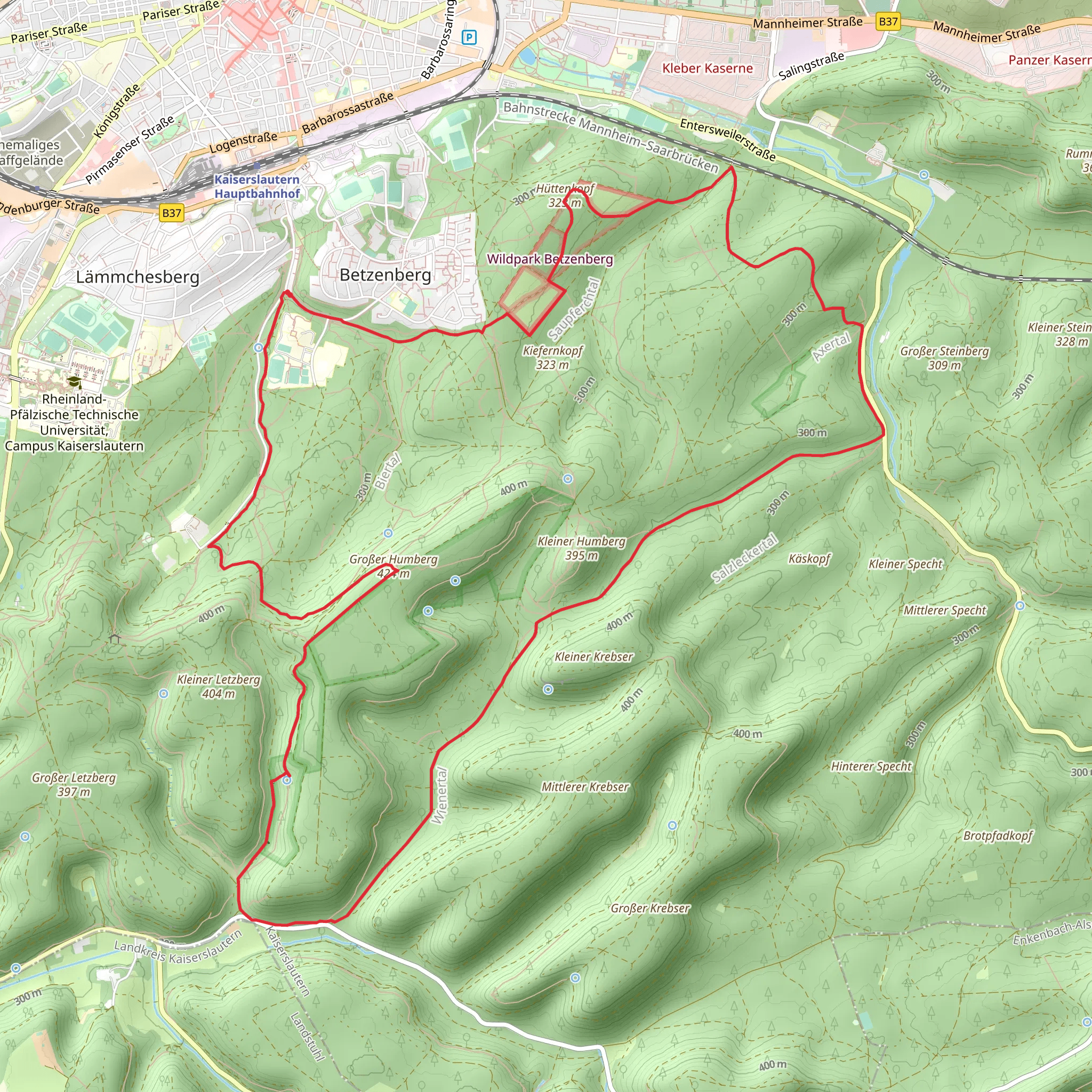Konig Albrecht Wanderweg Loop mobile static map