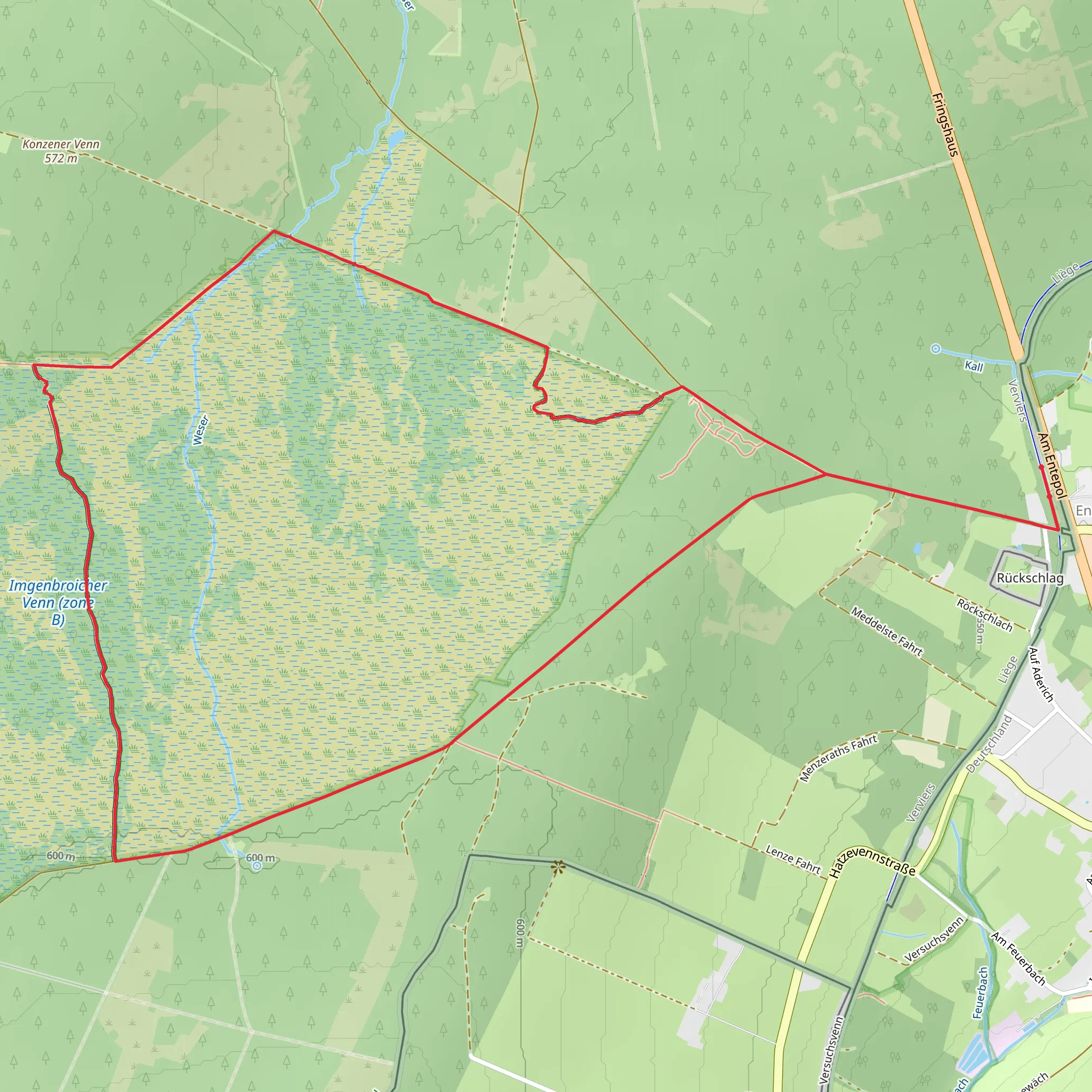 River Weser and Moor-Route mobile static map