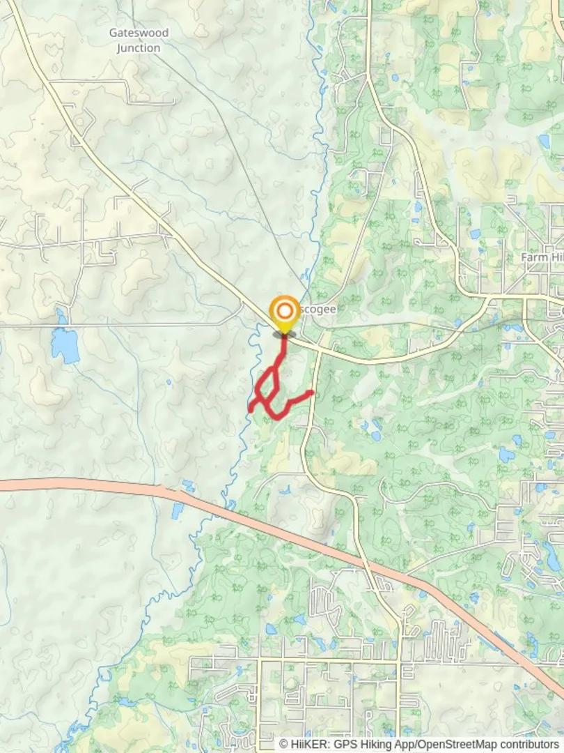 An image depicting the trail Loop beside Perdido River - Muscogee Road and its surrounding area.