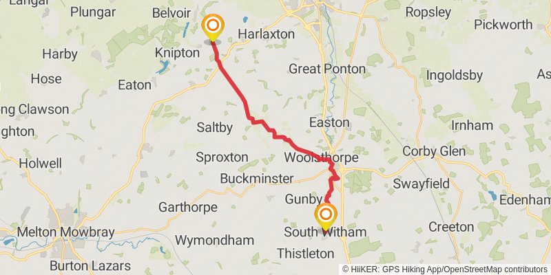 South Kesteven Loop from Grantham stage 2 Map