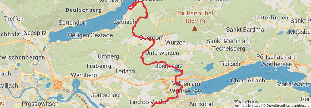 Alpe Adria Walk stage 22 Map