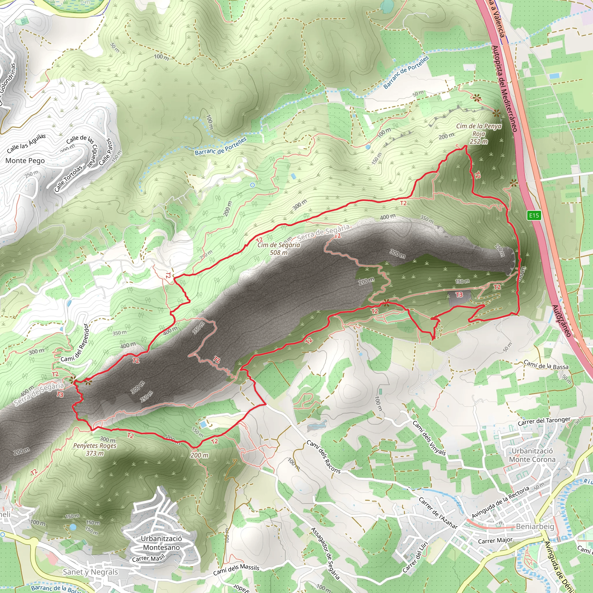Serra de Segaria PR CV 415 mobile static map