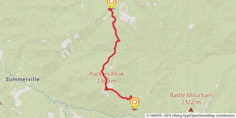 Bigfoot Trail stage 15 Map