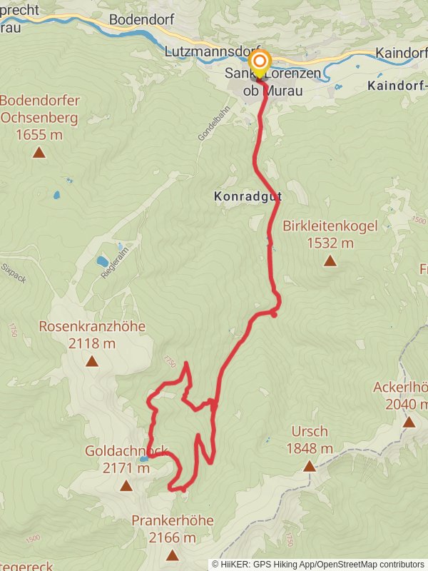 Hauserersee St Georgen am Kreischberg mobile static map