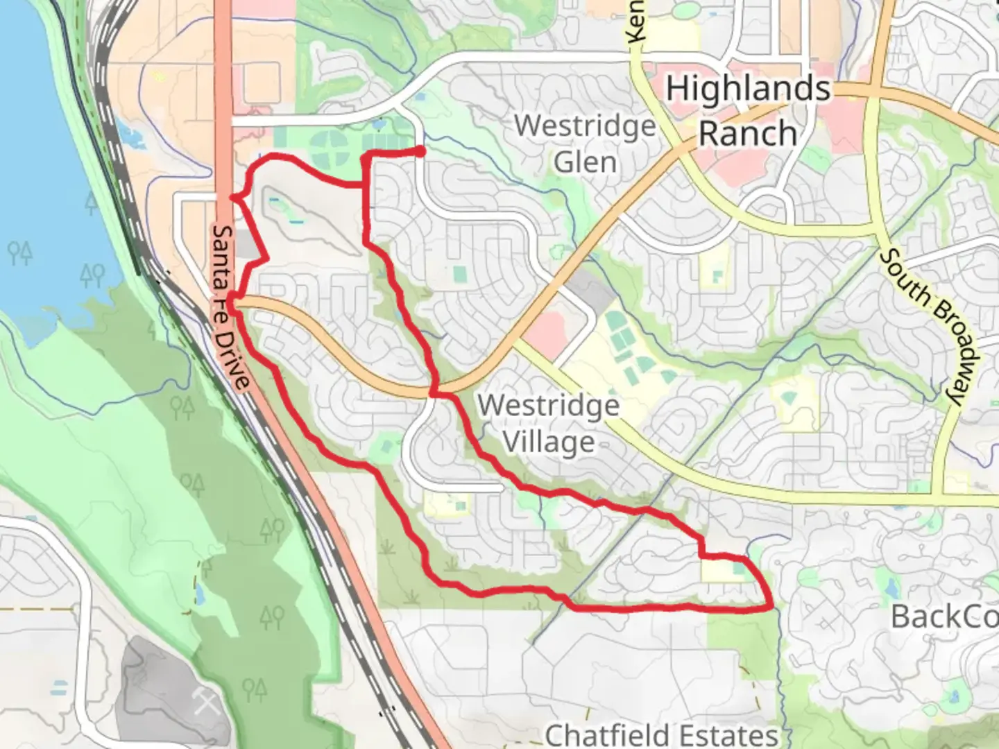 An image depicting the trail East-West Regional and Spring Gulch Loop Trail and its surrounding area.