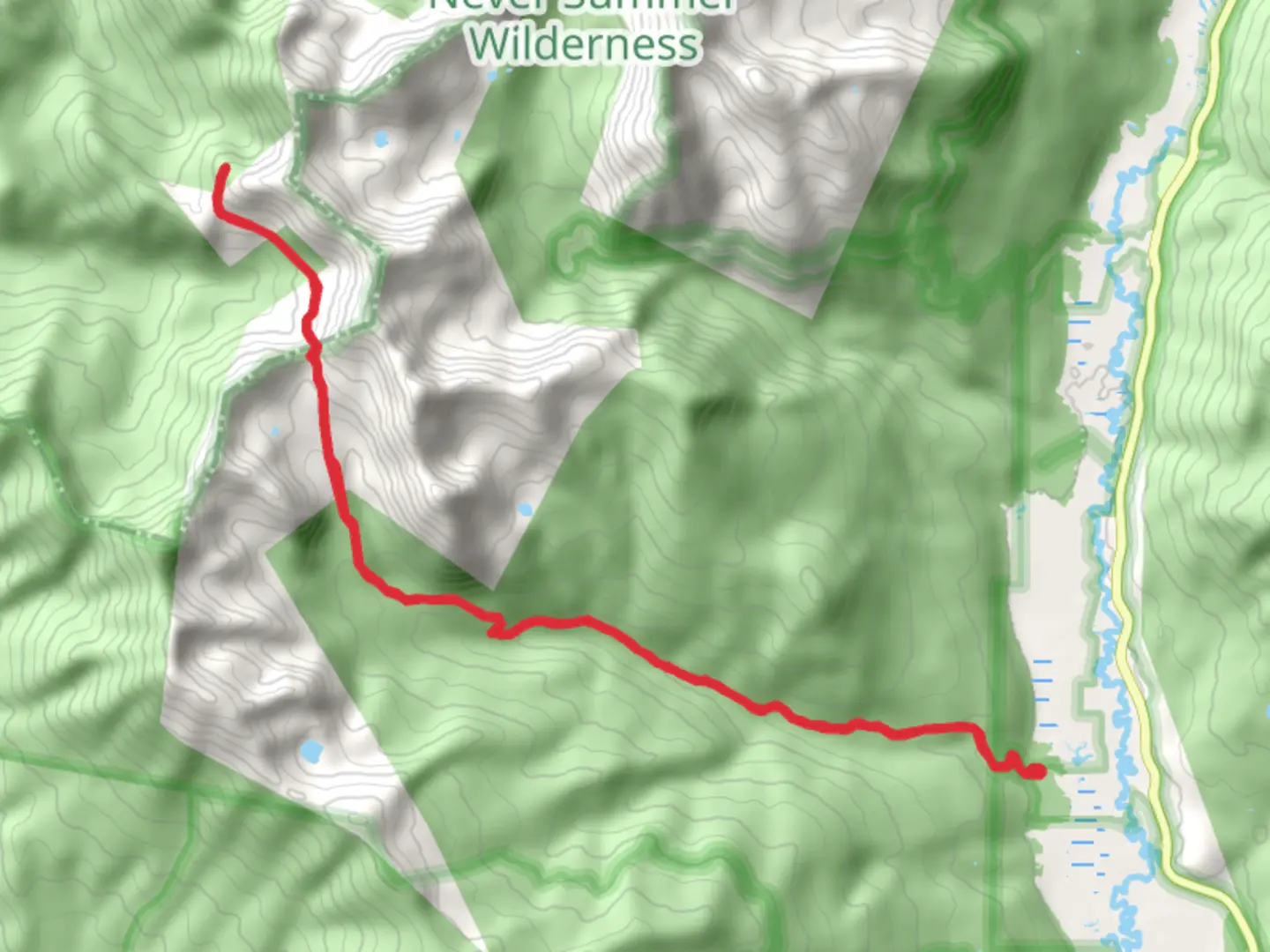 An image depicting the trail Fairview Mountain via CDT and its surrounding area.