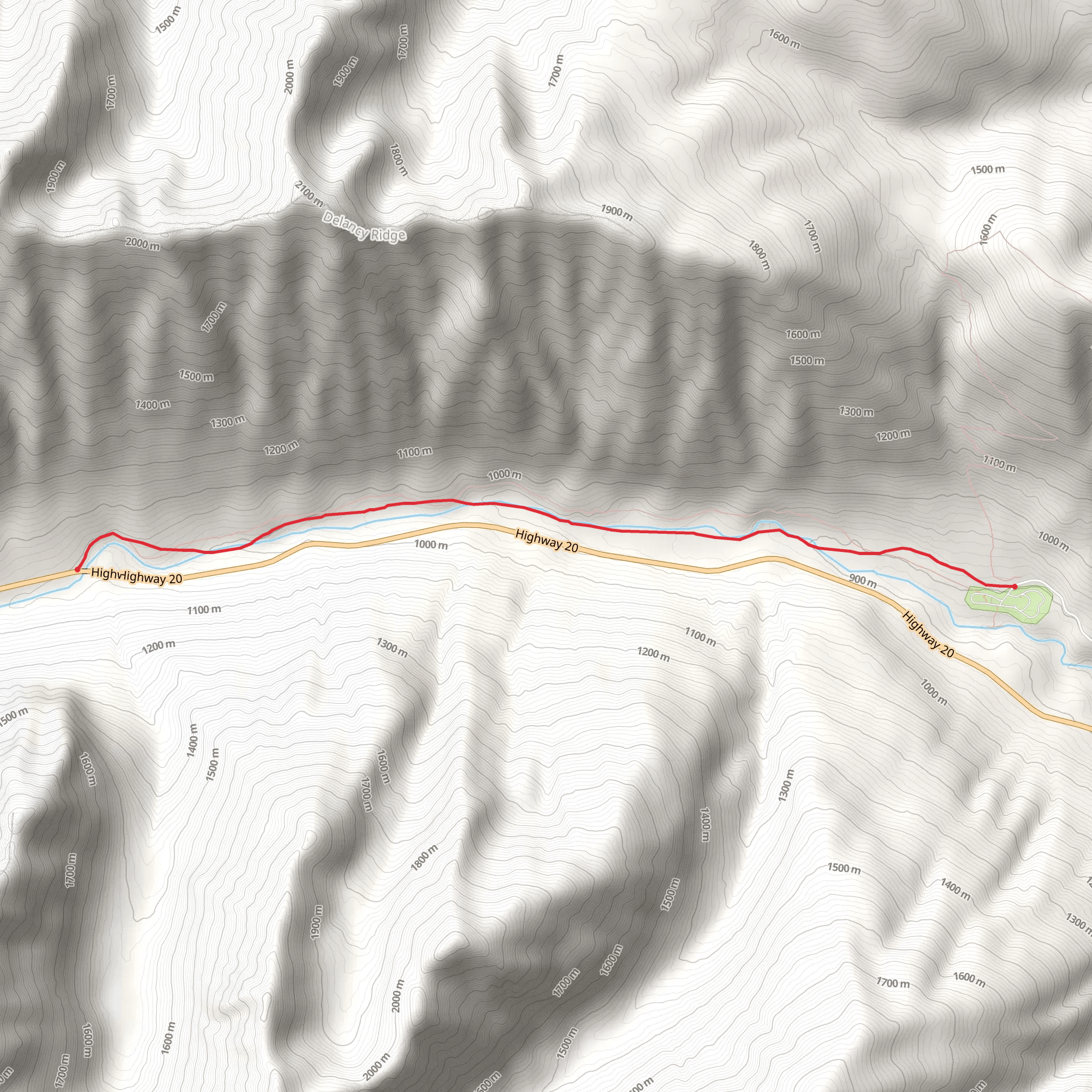 Early Winters Trail mobile static map