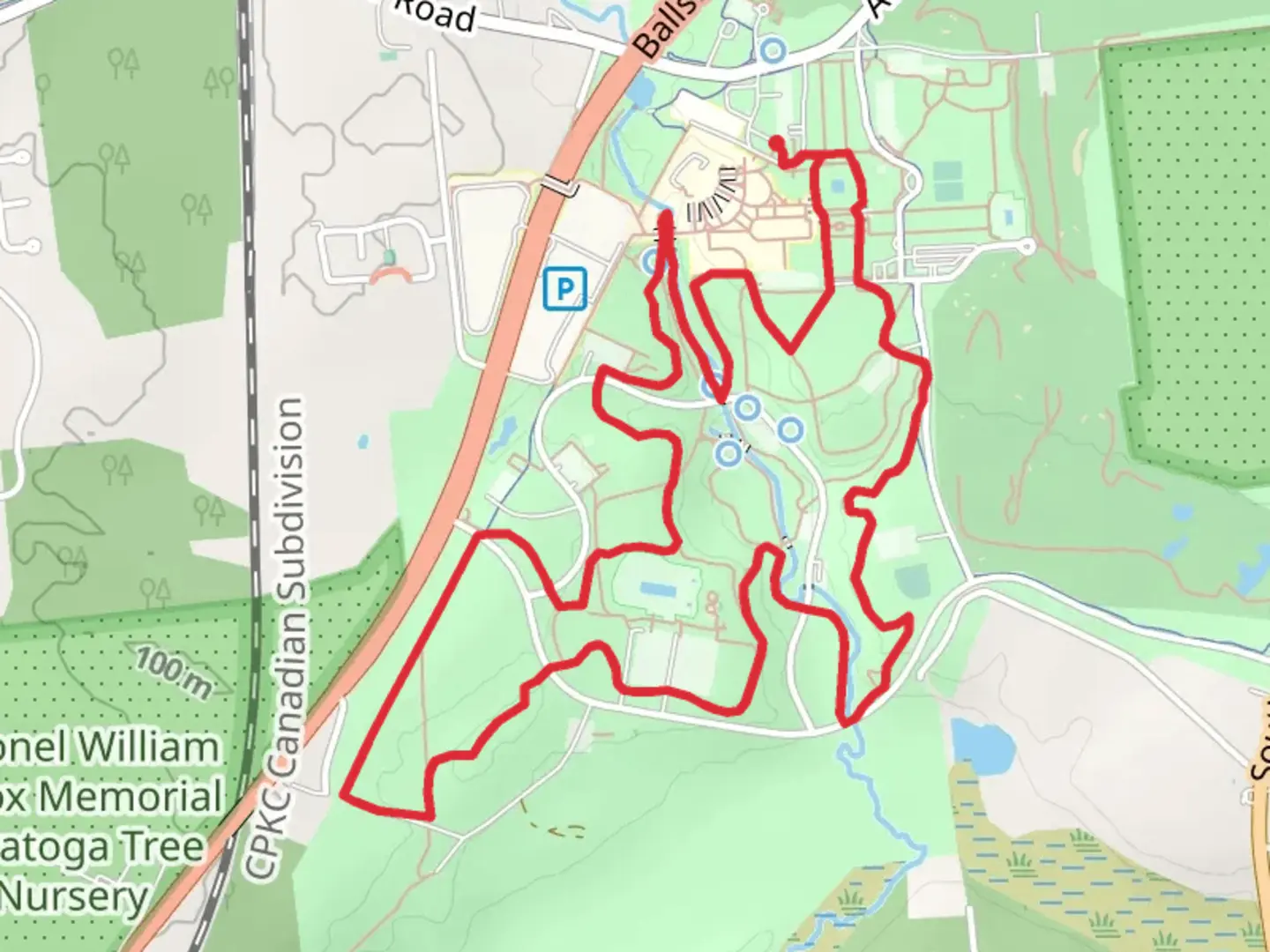 An image depicting the trail Geyser Brook via Five Mile Trail and its surrounding area.