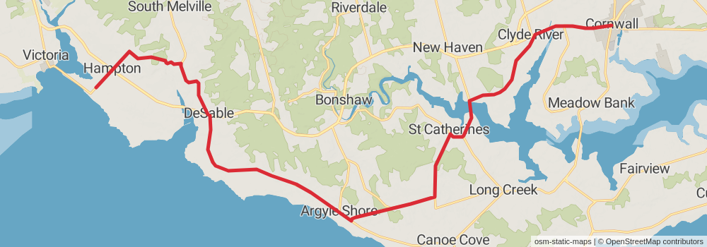 The Island Walk - Prince Edward Island stage 2 Map