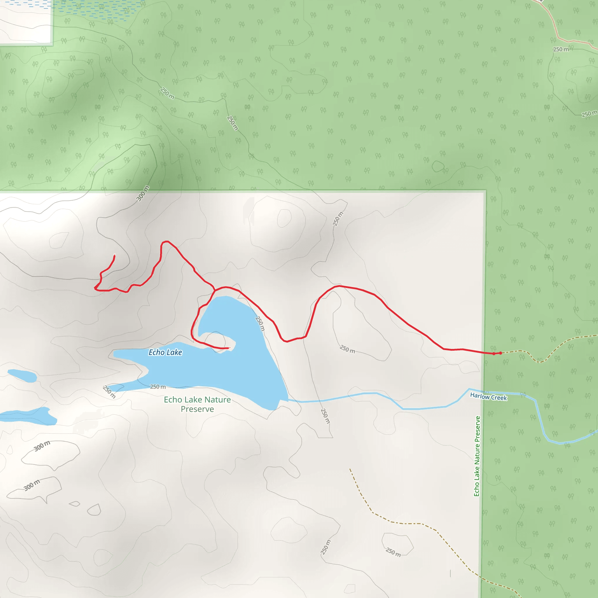 Echo Lake mobile static map