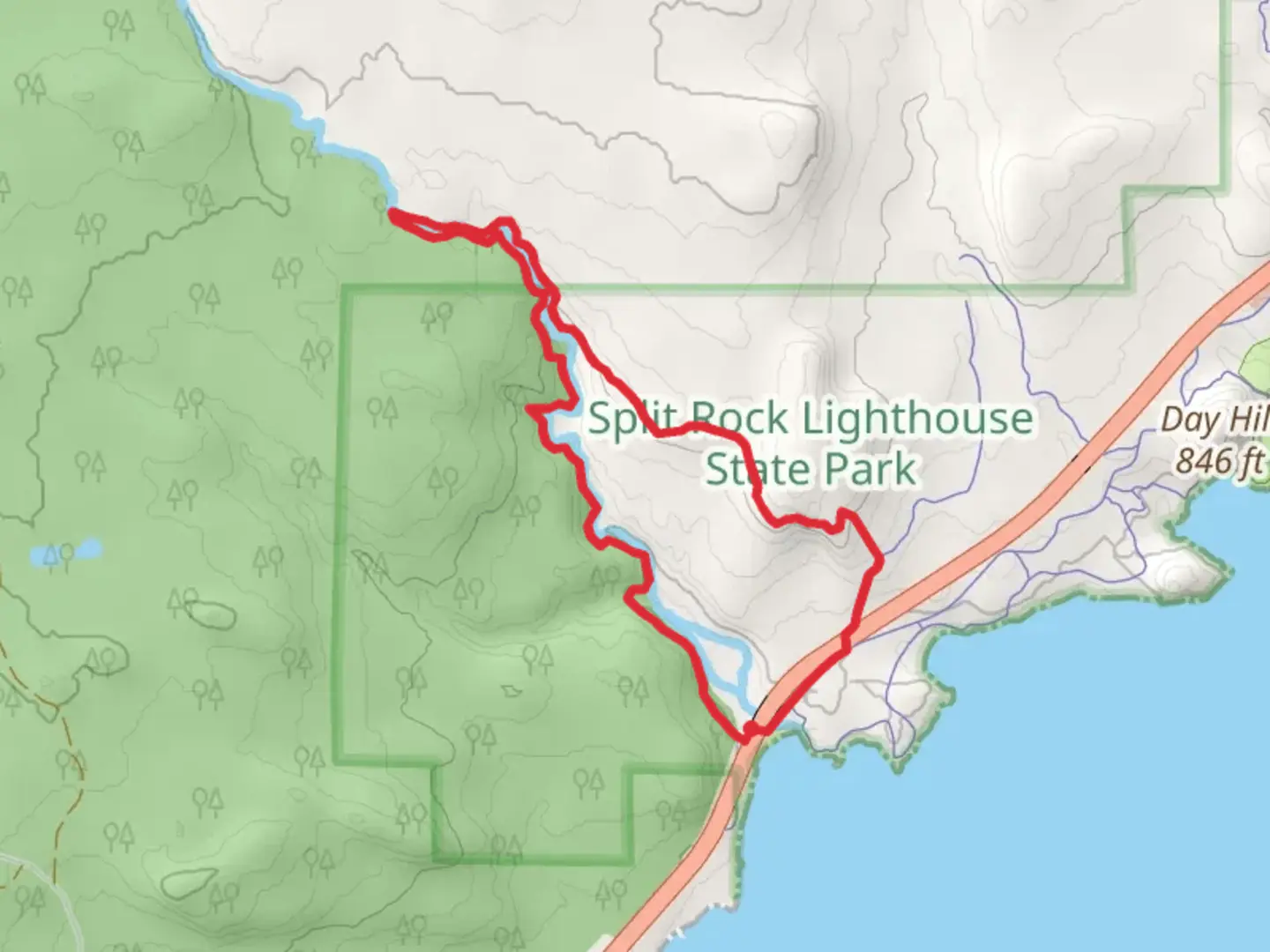 An image depicting the trail Superior Hiking Loop Trail and its surrounding area.