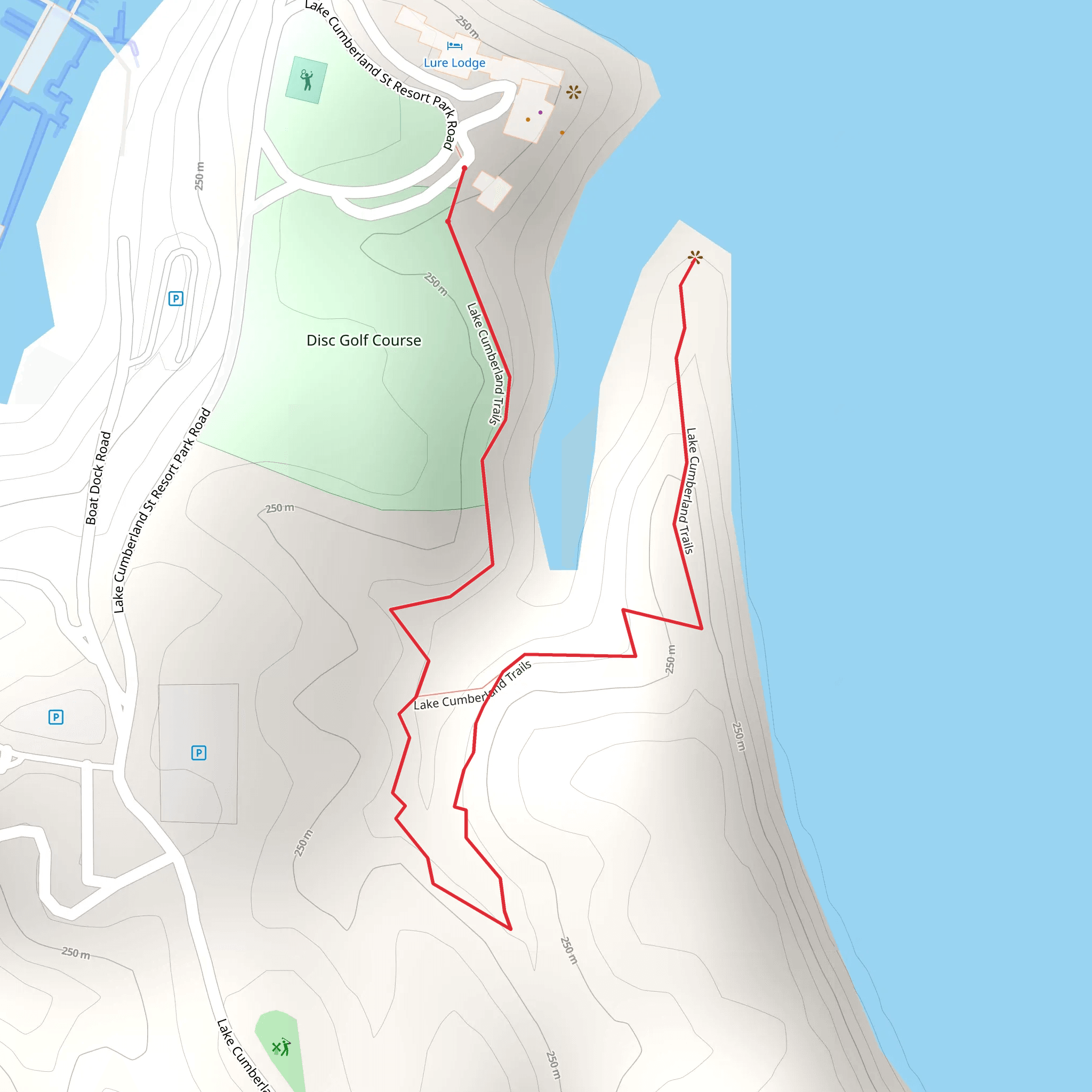 Lake Cumberland Trail mobile static map