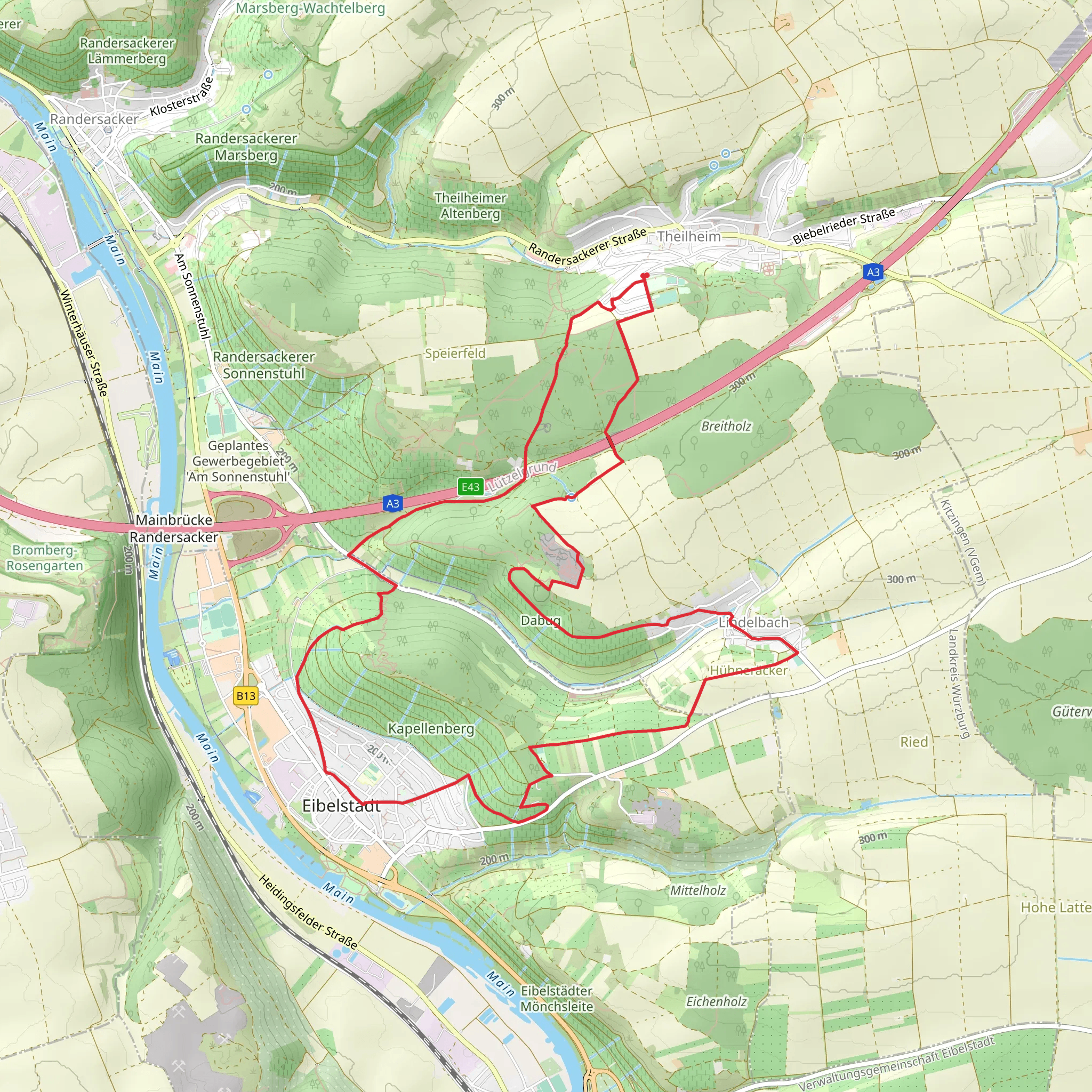 Charme der zweiten Reihe and Keesburg - Albertshofen mobile static map