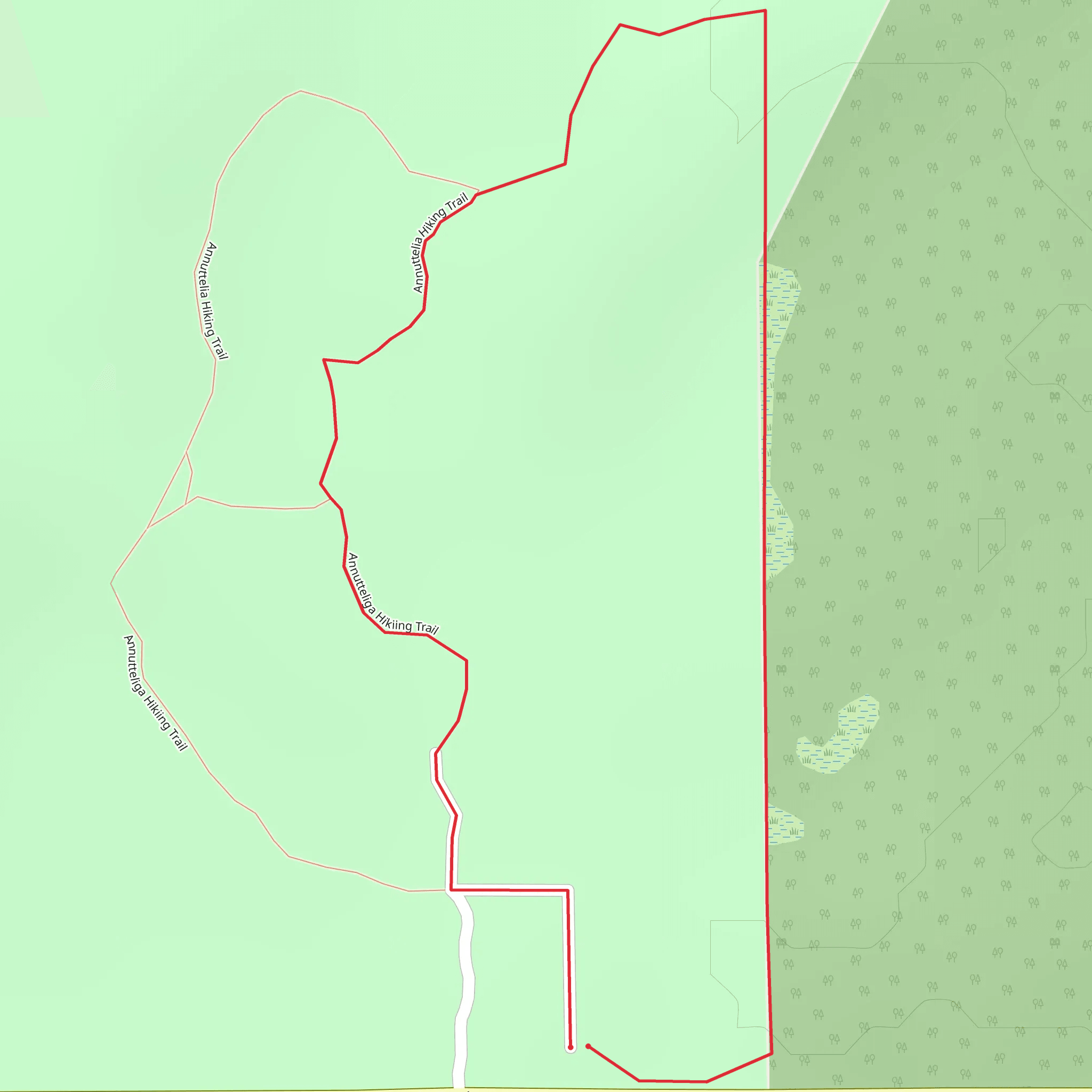 Annutteliga Hammock Loop - East mobile static map
