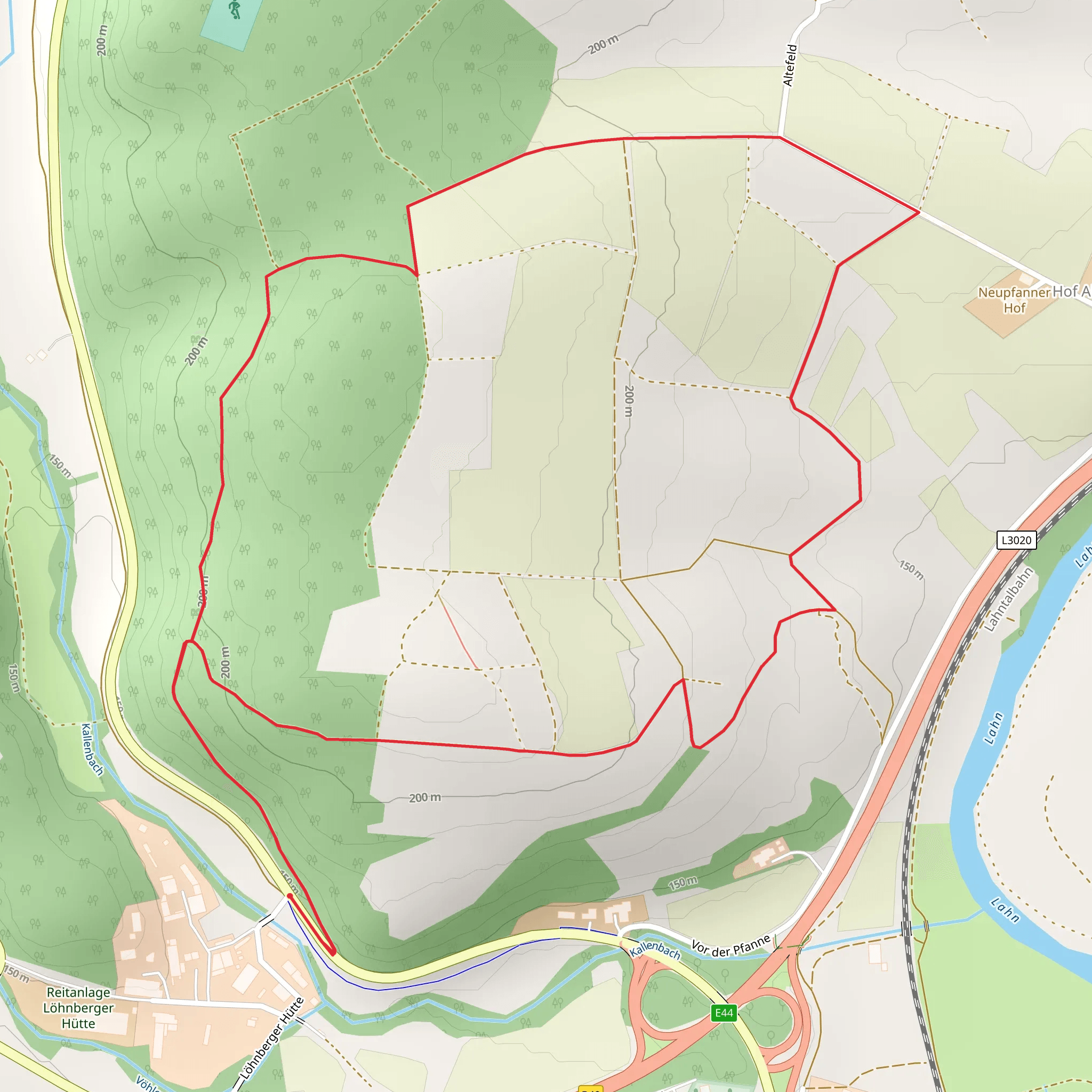 Hof Altefeld Loop mobile static map