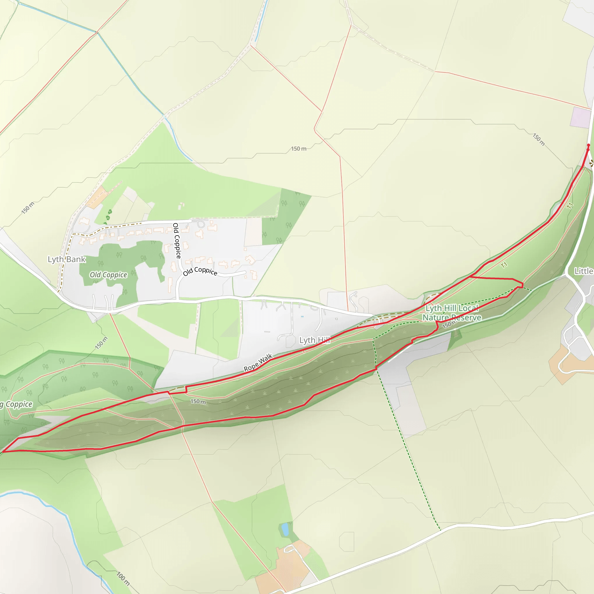 Lyth Hill Country Park Loop mobile static map
